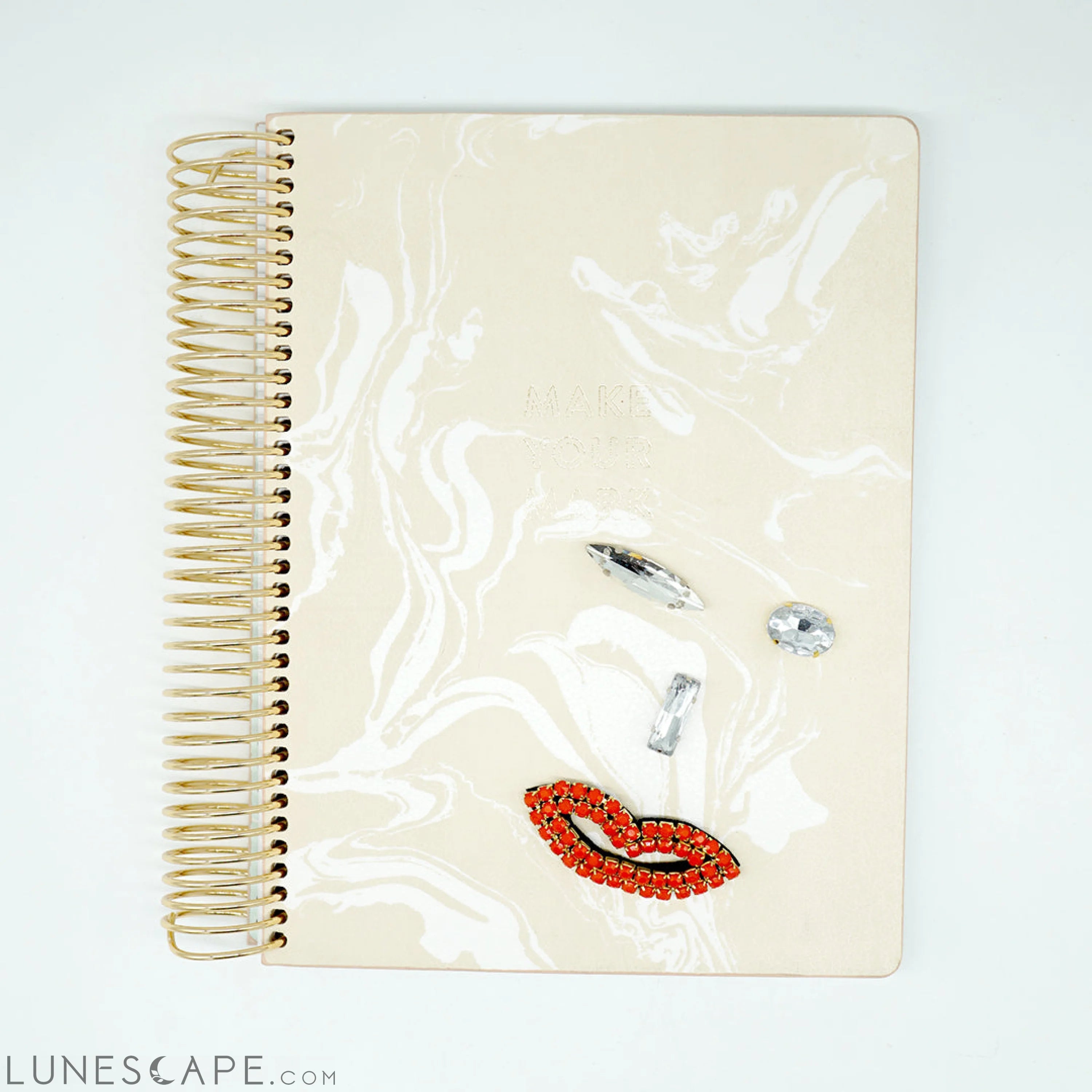 Lips and Crystals-Sticker Patch in the Box -Red Crystal Embroidery Motifs LUNESCAPE