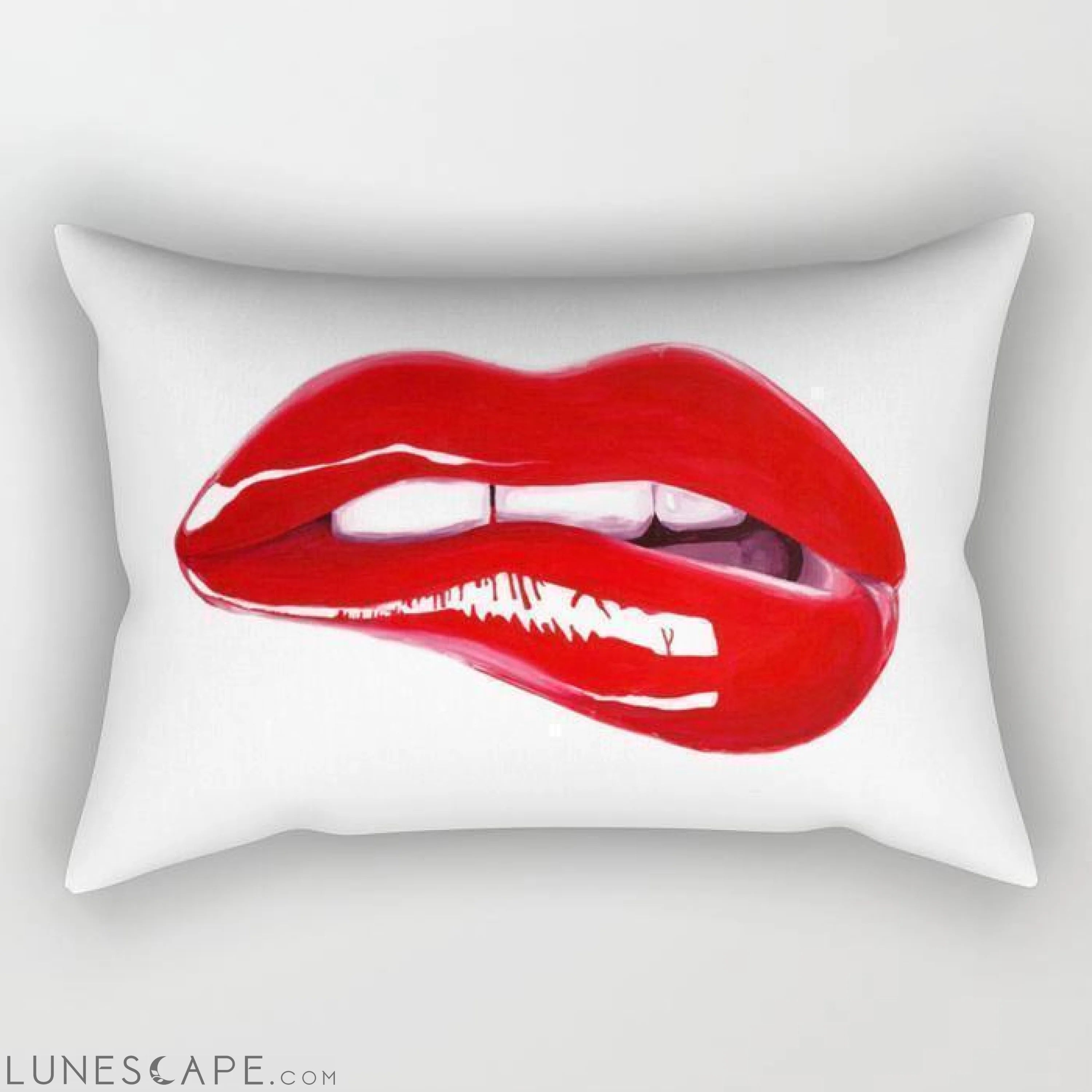 Lips Rectangle Pillow LUNESCAPE