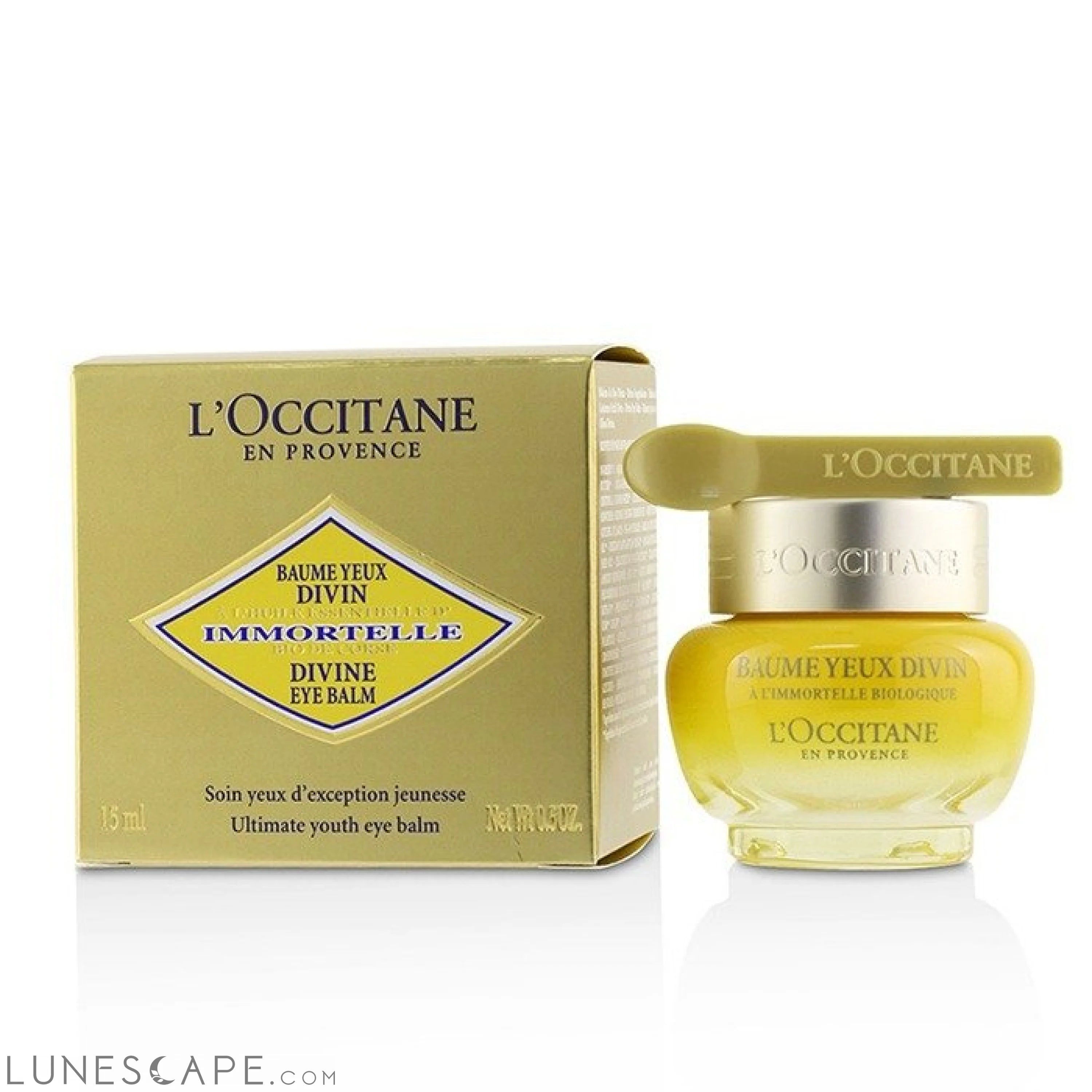 l'OCCITANE - Immortelle Divine Eye Balm - Ultimate Youth Eye Balm LUNESCAPE
