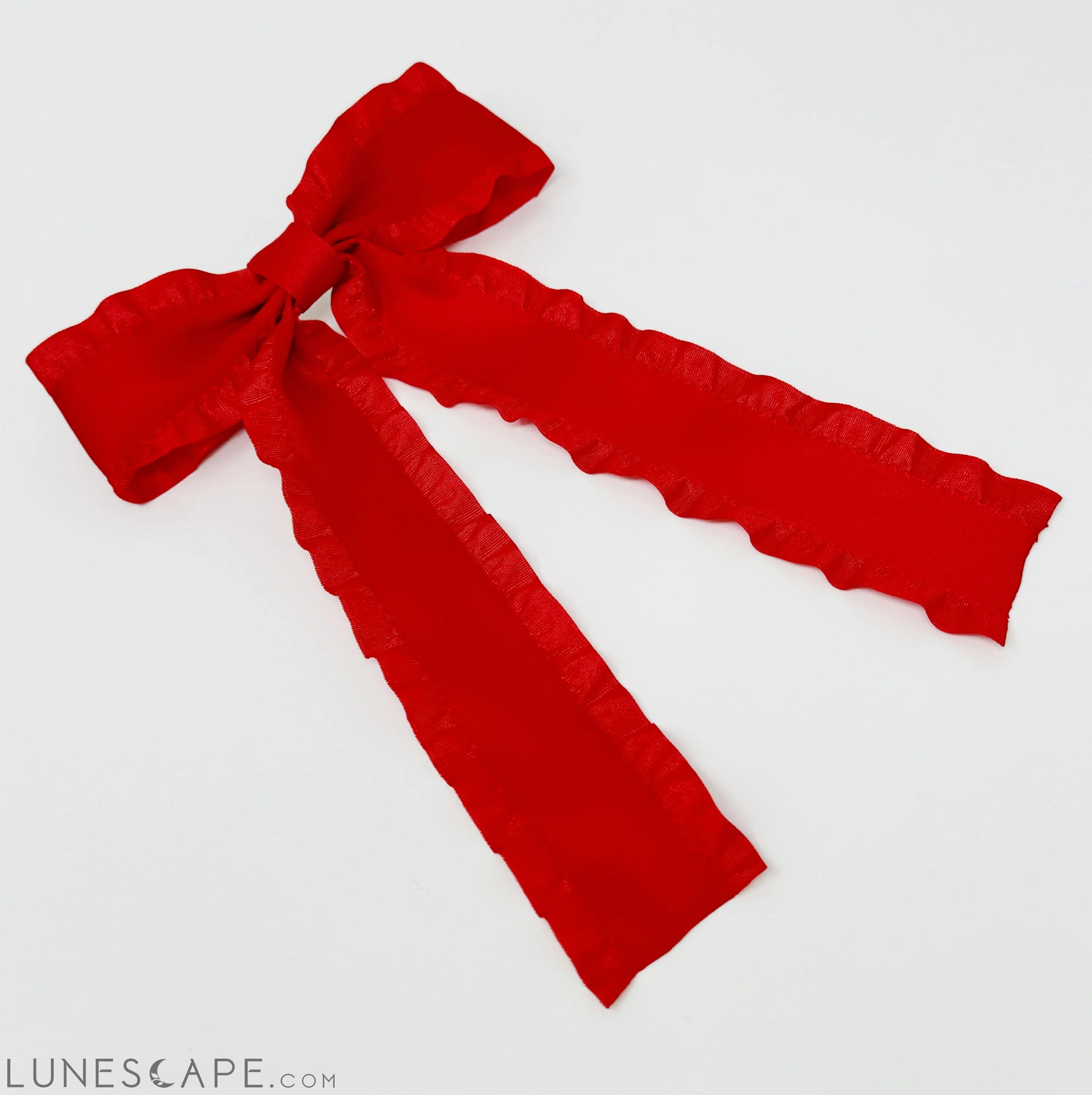 Love Game Frill Bow Hair Clip LUNESCAPE
