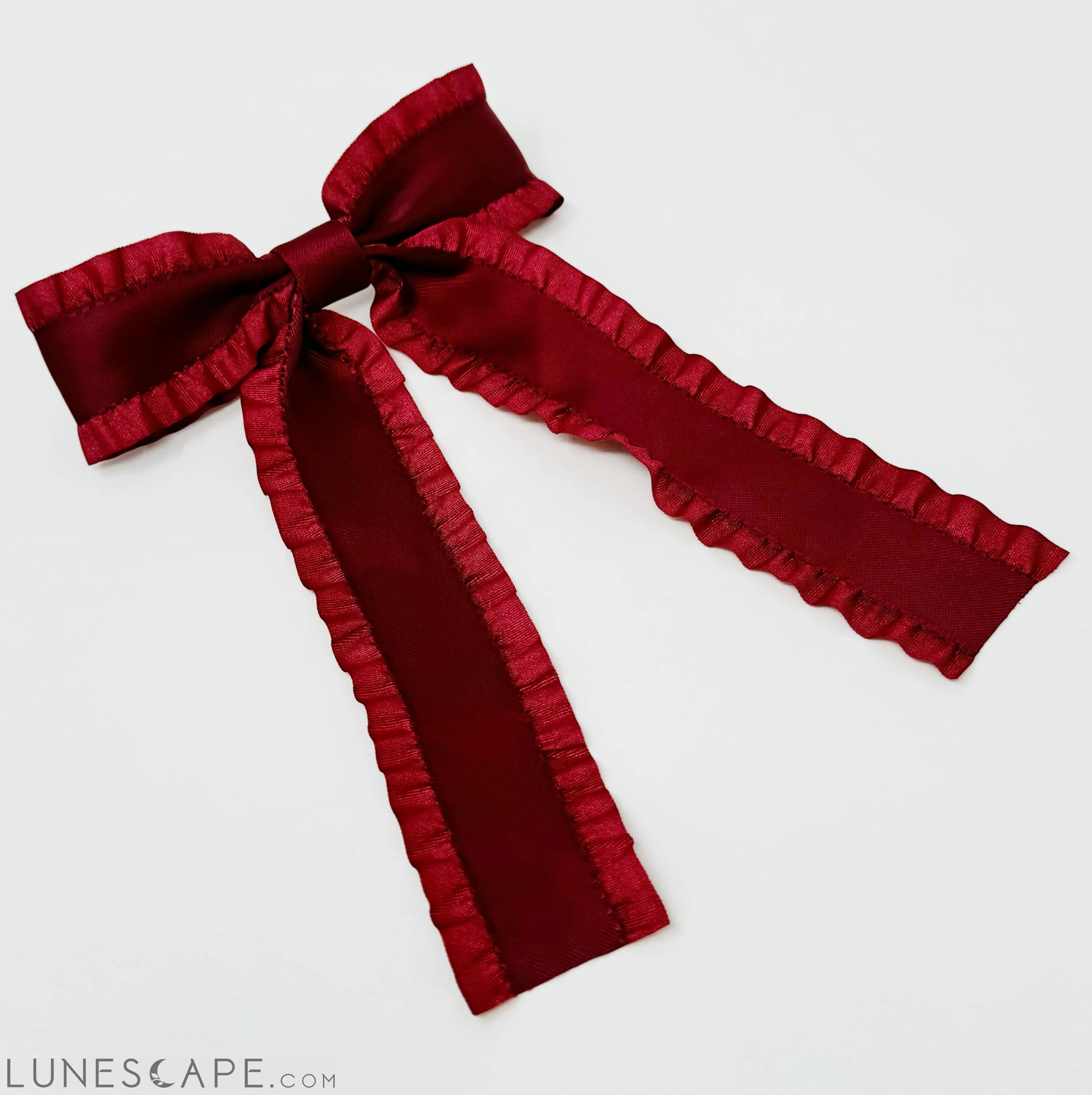Love Game Frill Bow Hair Clip LUNESCAPE
