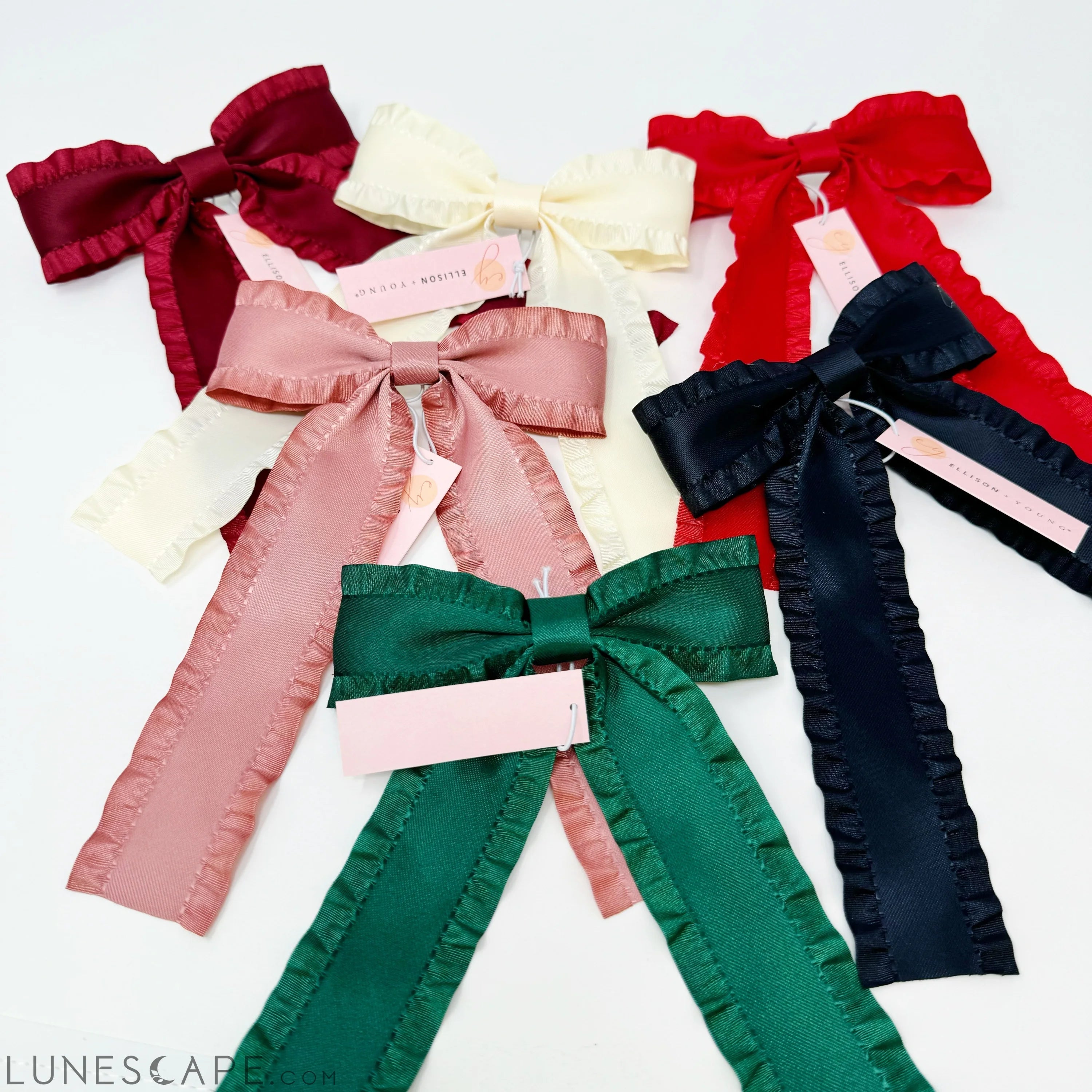 Love Game Frill Bow Hair Clip LUNESCAPE