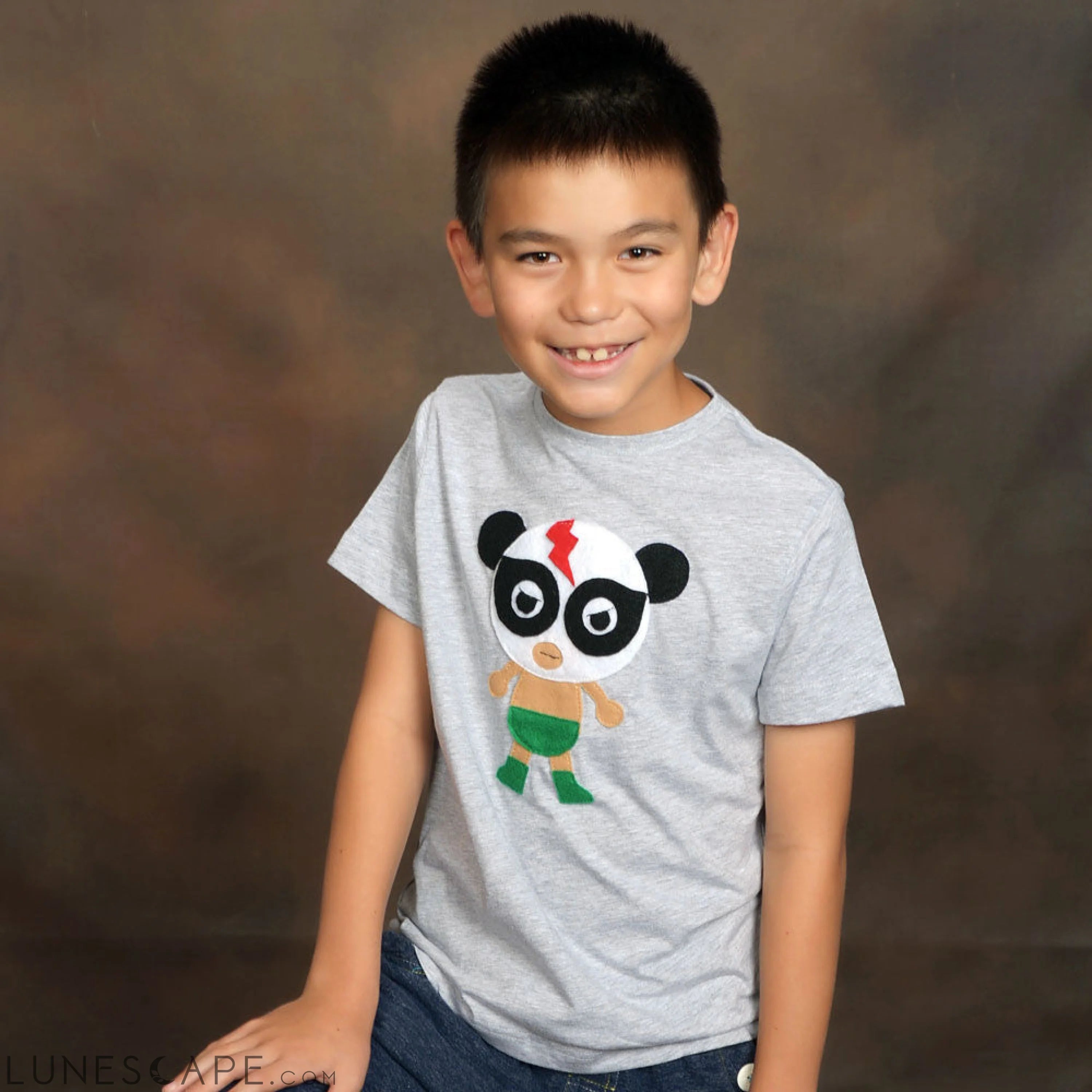 Lucha Panda Kids T-Shirt LUNESCAPE