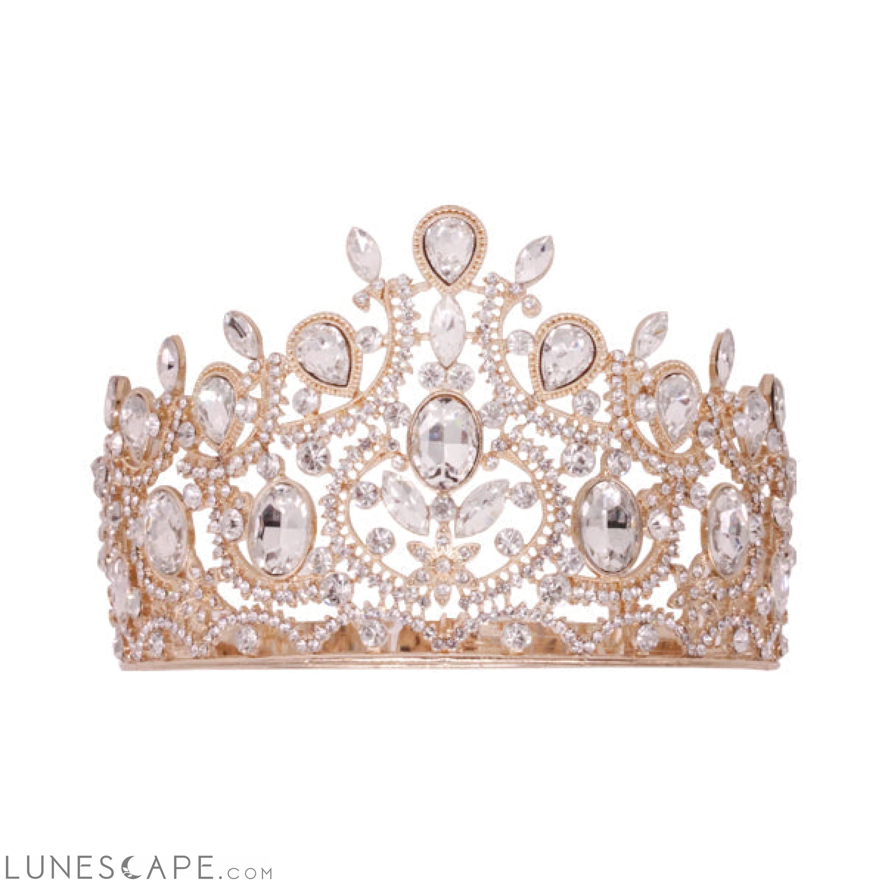 Luxury Crystal Crown Tiara LUNESCAPE