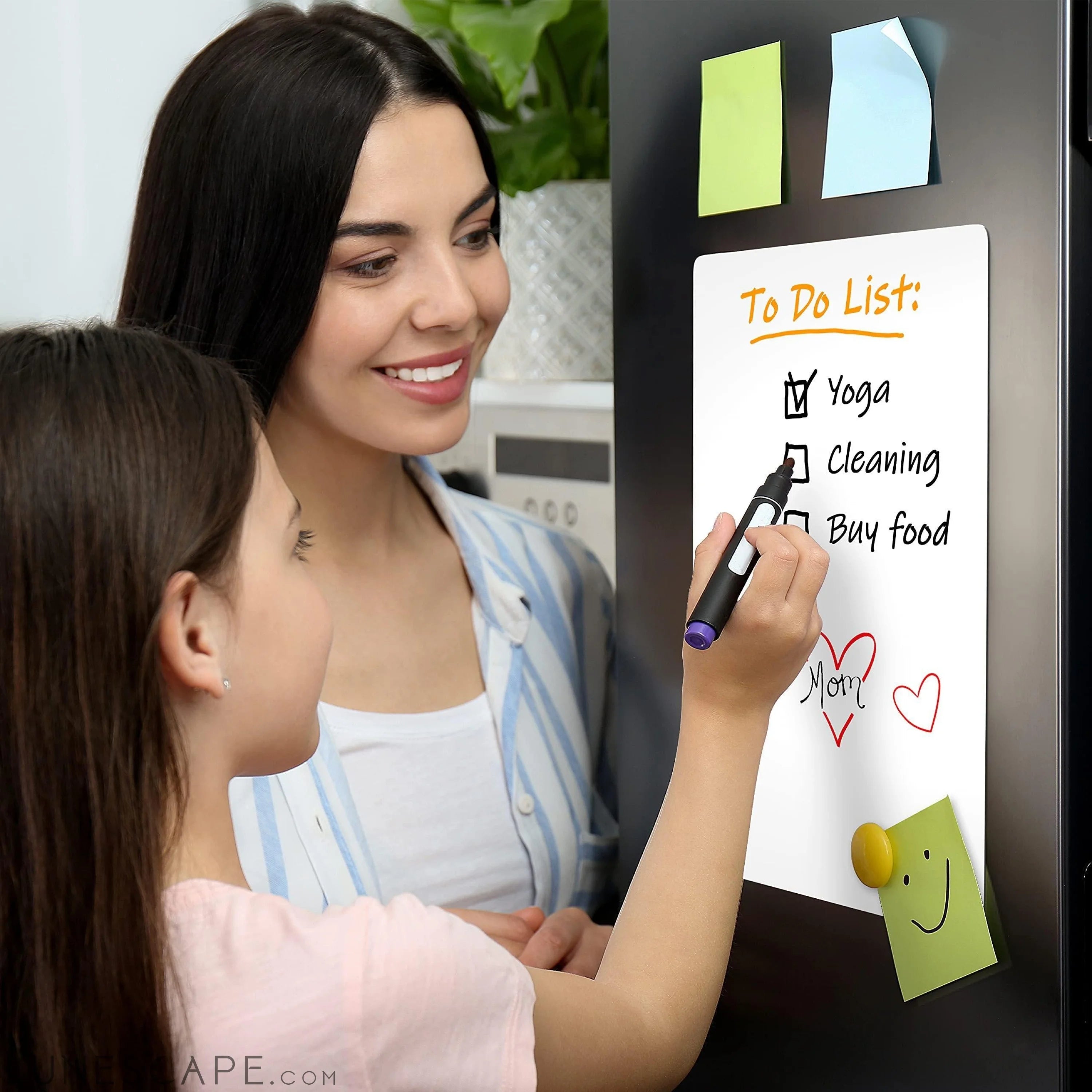 Magnetic Whiteboard for Fridge 8.5x12 inch A4 Magnetic Dry Erase LUNESCAPE