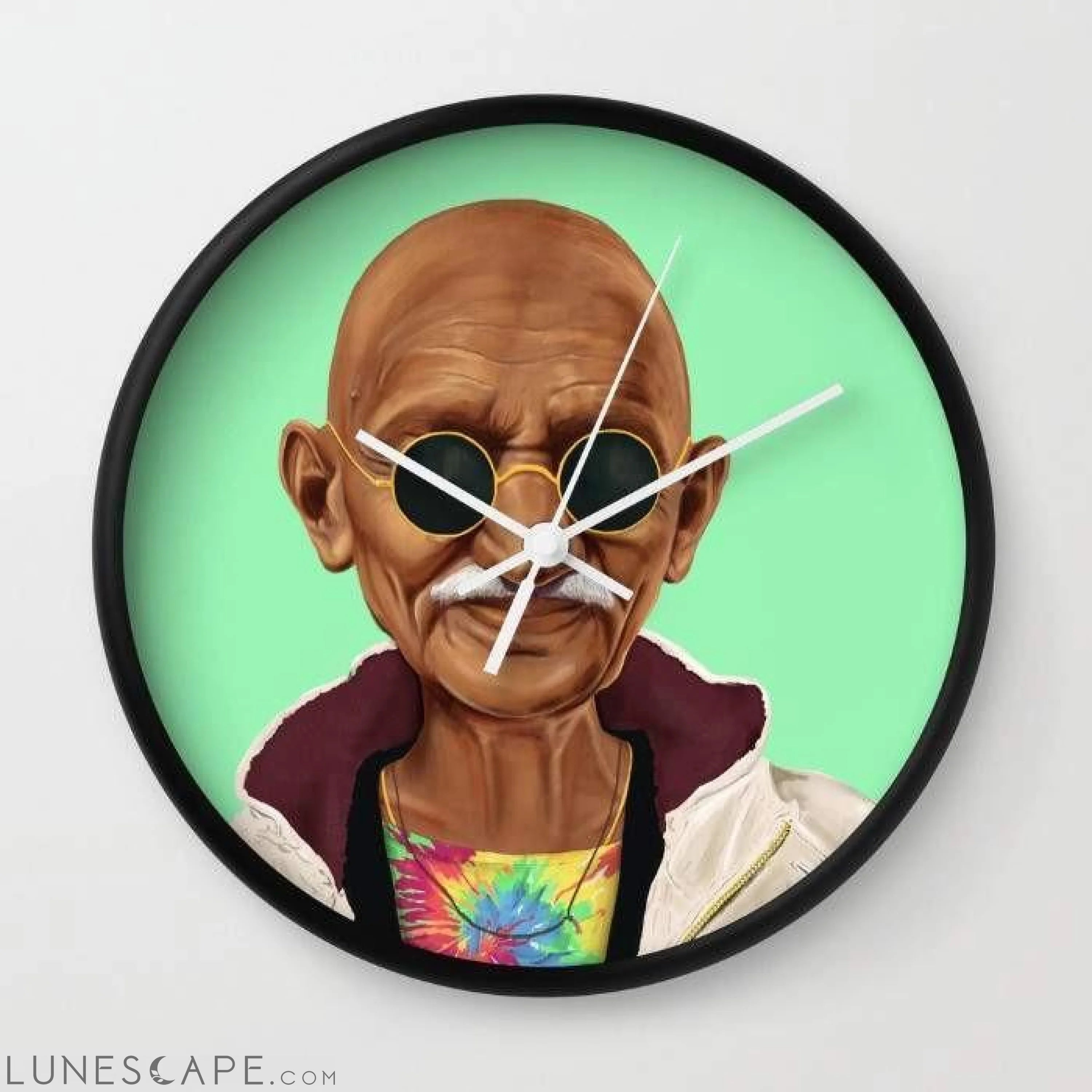 Mahatma Gandhi Wall Clock LUNESCAPE