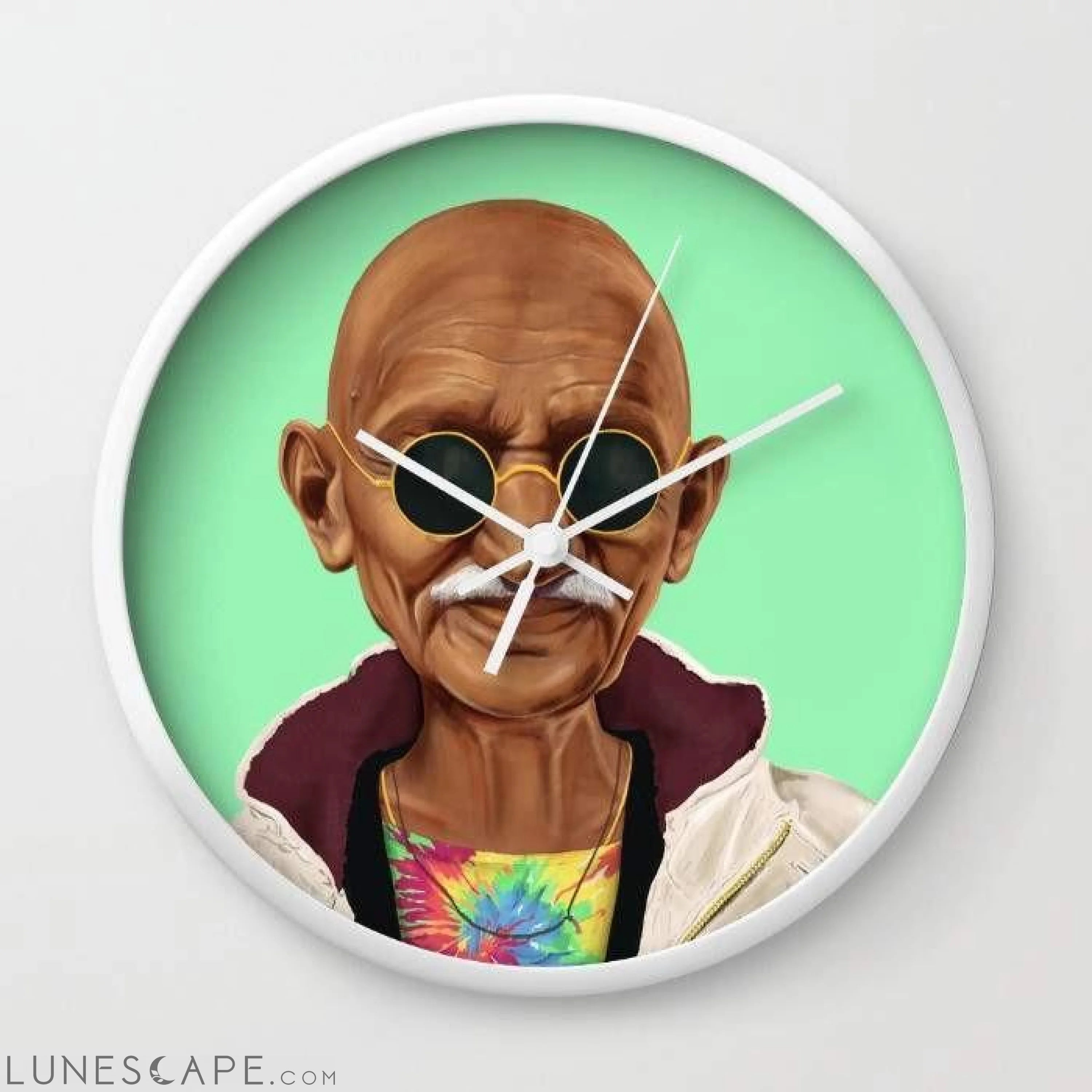 Mahatma Gandhi Wall Clock LUNESCAPE