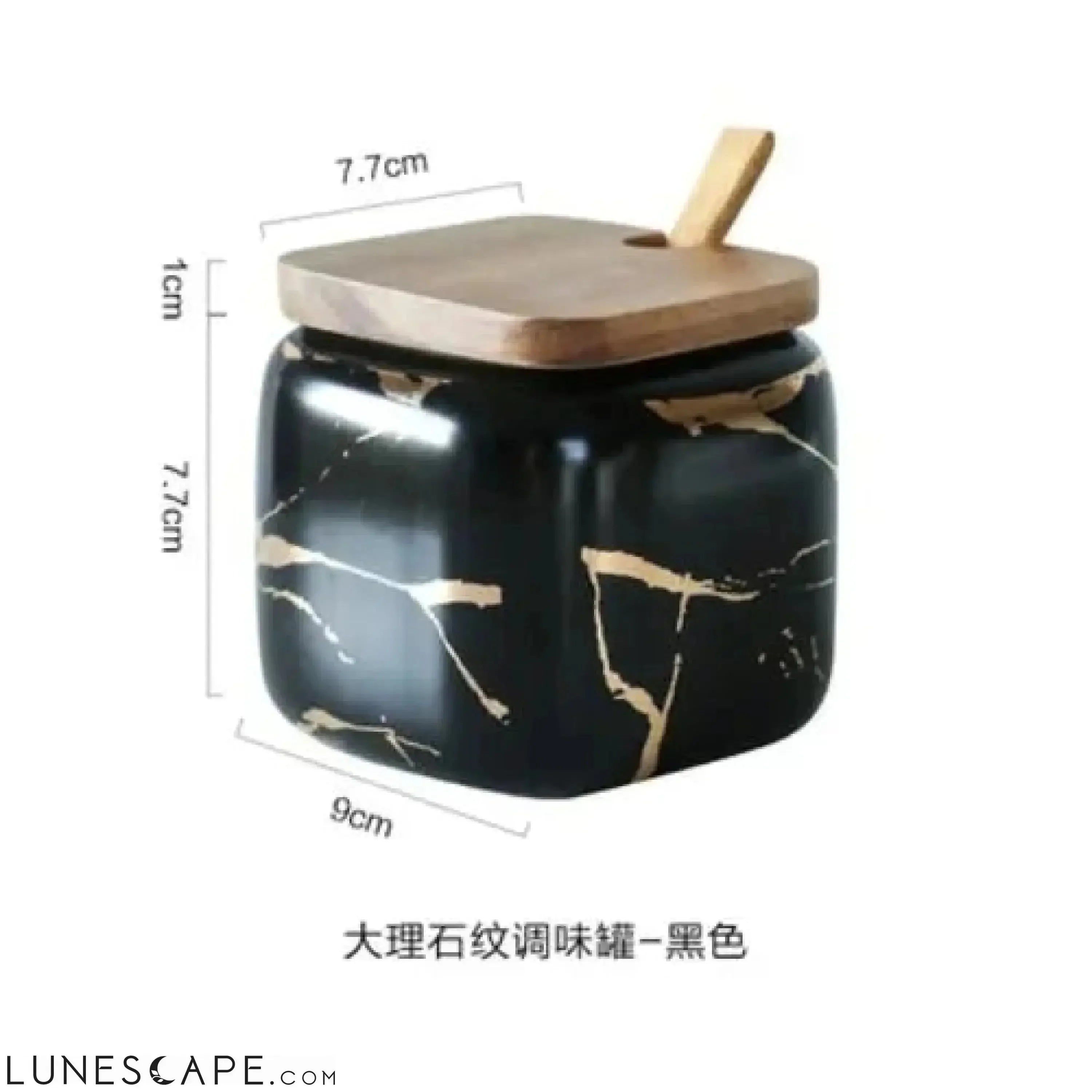Marble Pattern Ceramic Spice Jars LUNESCAPE
