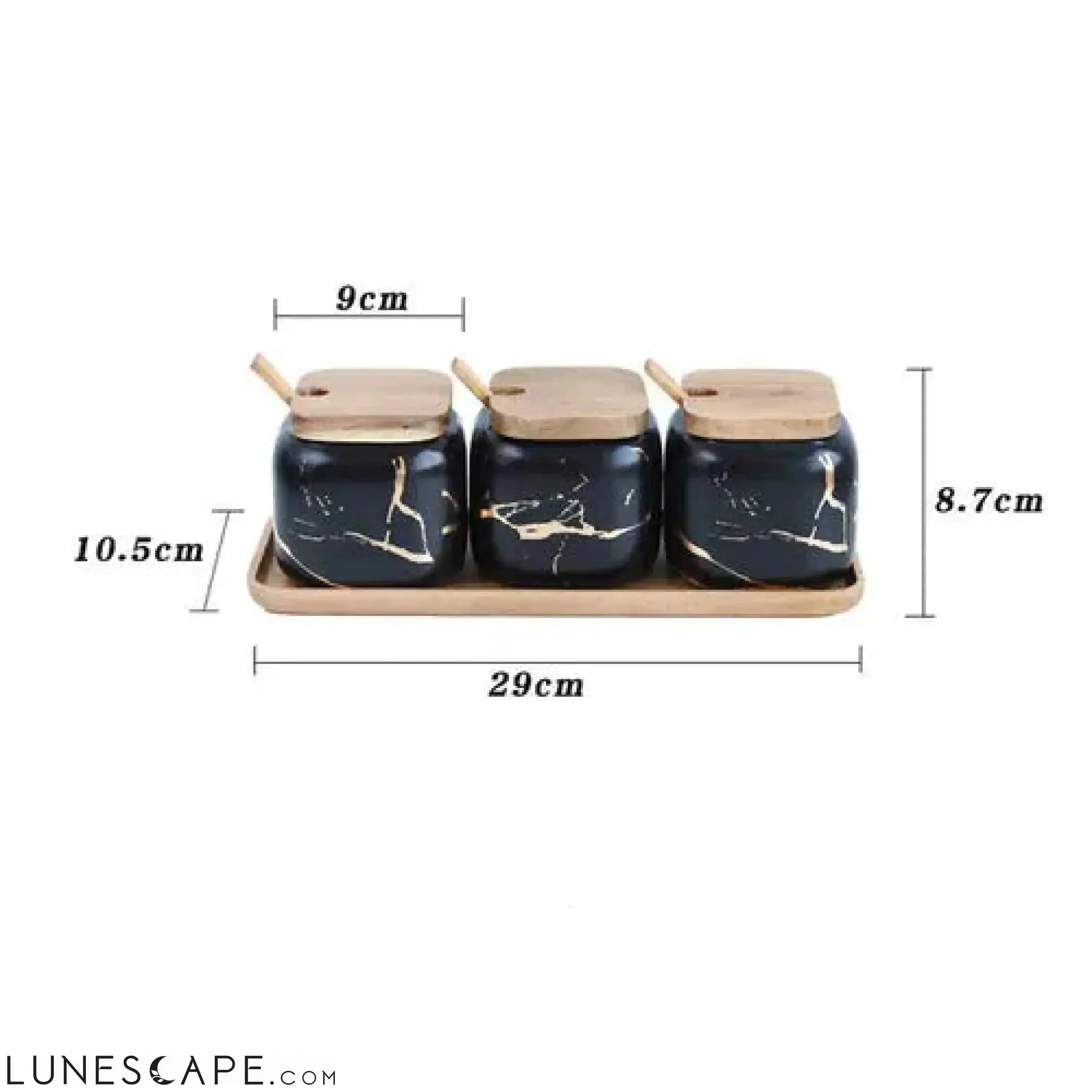 Marble Pattern Ceramic Spice Jars LUNESCAPE