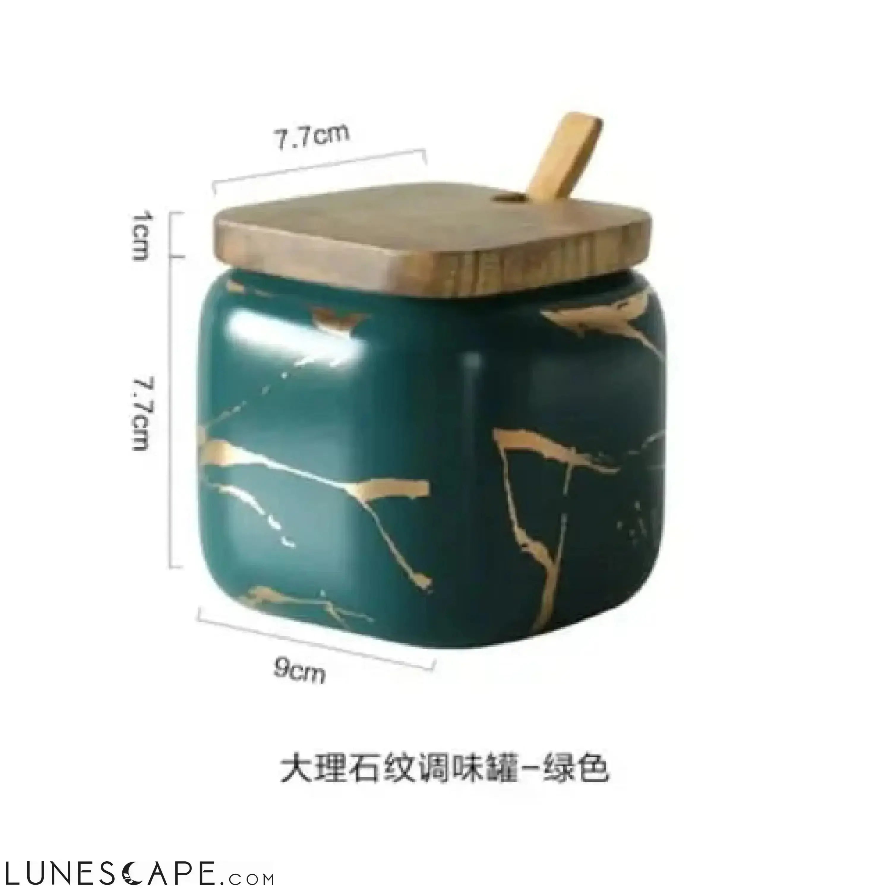 Marble Pattern Ceramic Spice Jars LUNESCAPE