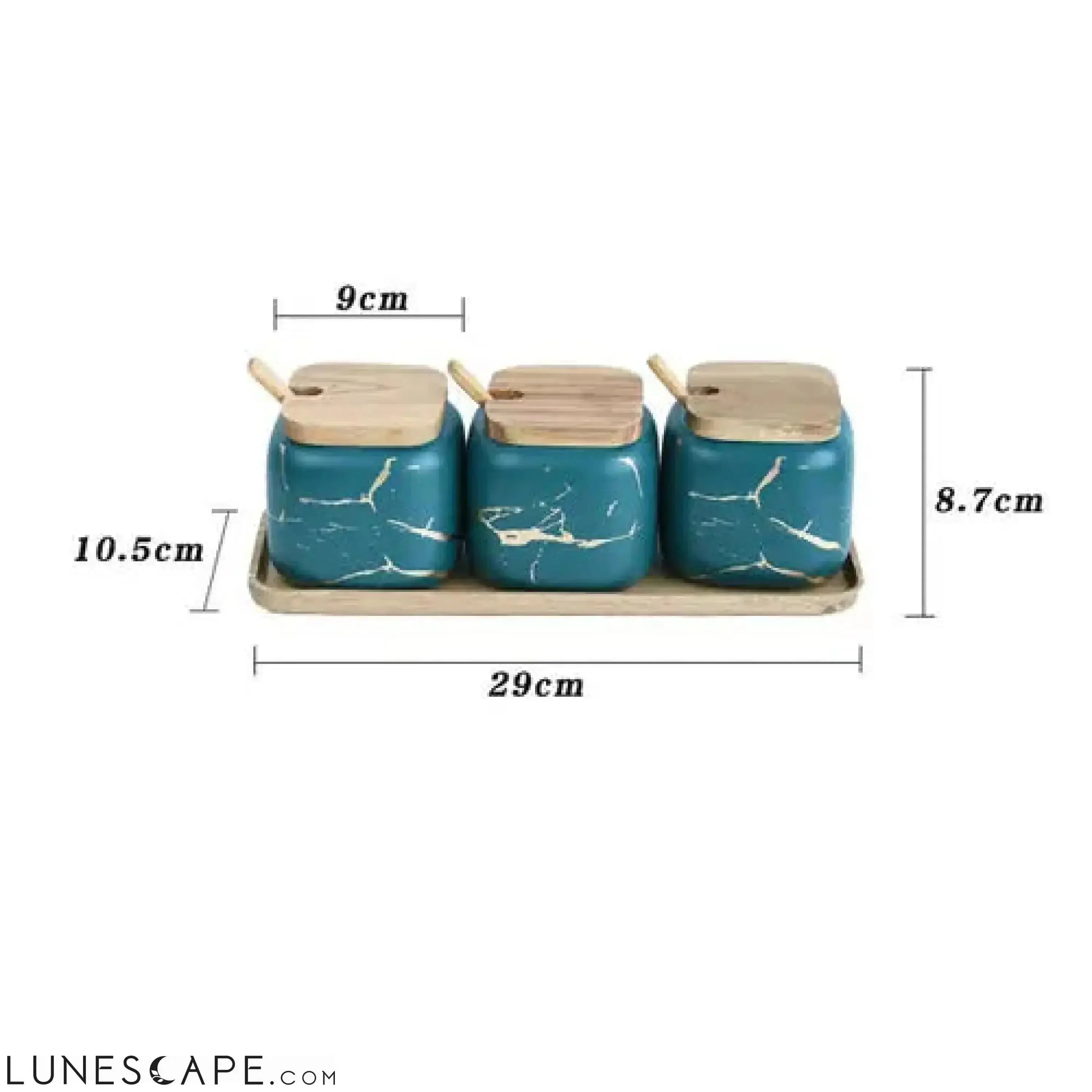 Marble Pattern Ceramic Spice Jars LUNESCAPE