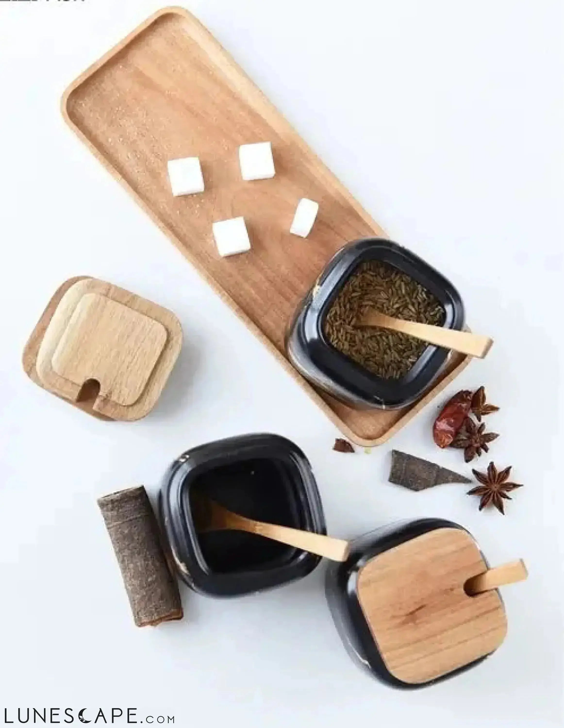 Marble Pattern Ceramic Spice Jars LUNESCAPE