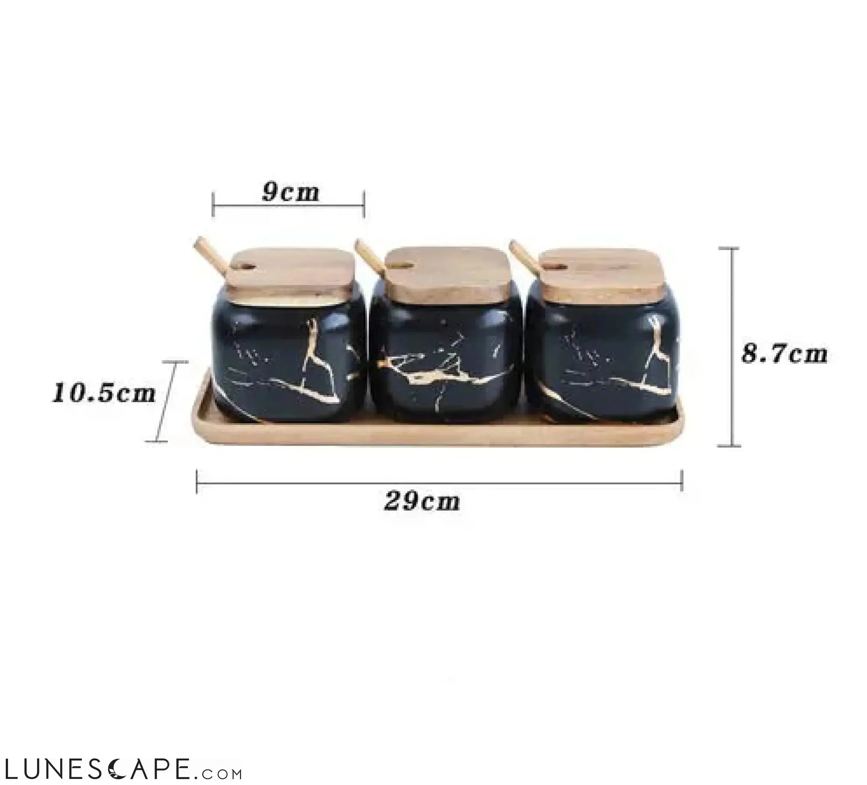 Marble Pattern Ceramic Spice Jars LUNESCAPE