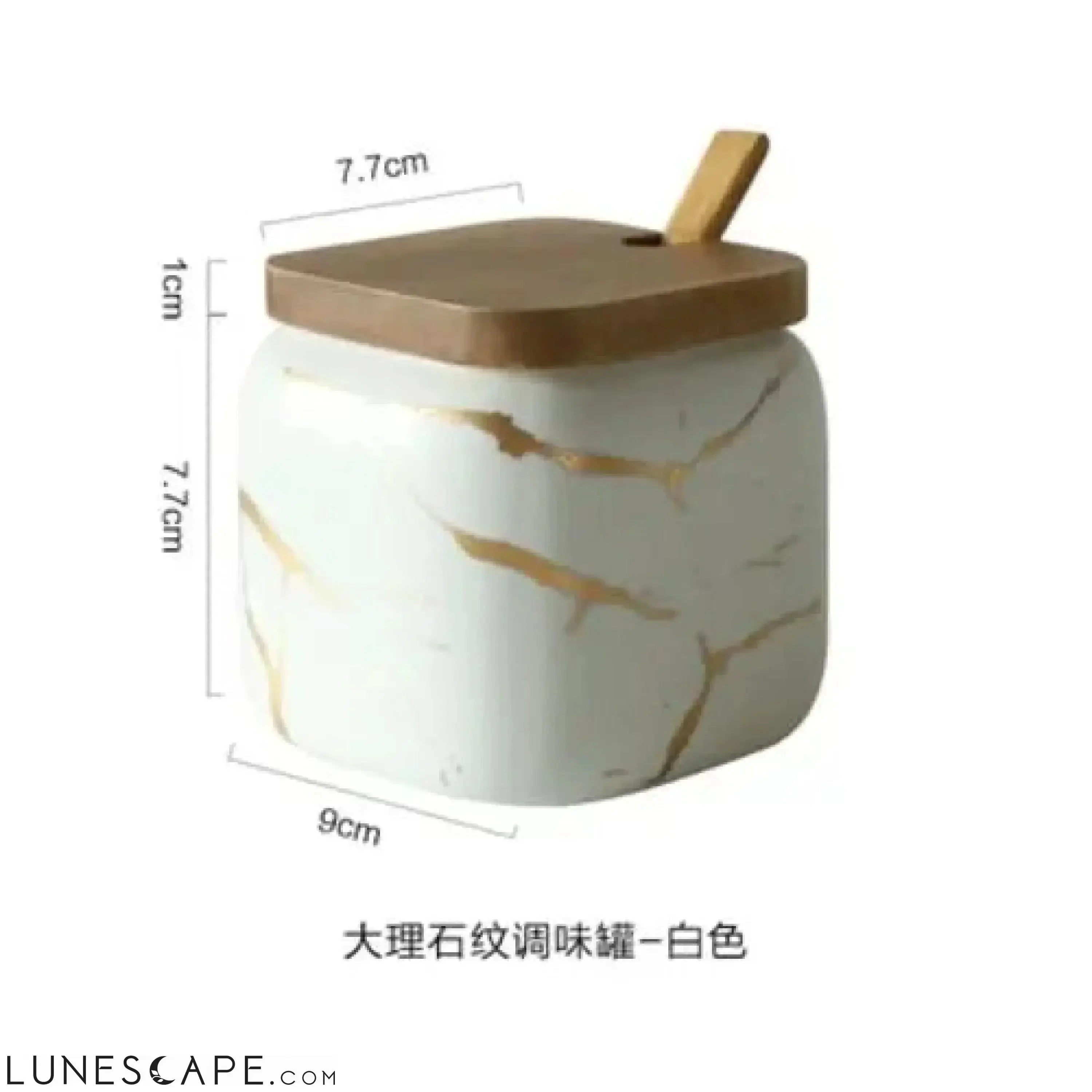 Marble Pattern Ceramic Spice Jars LUNESCAPE