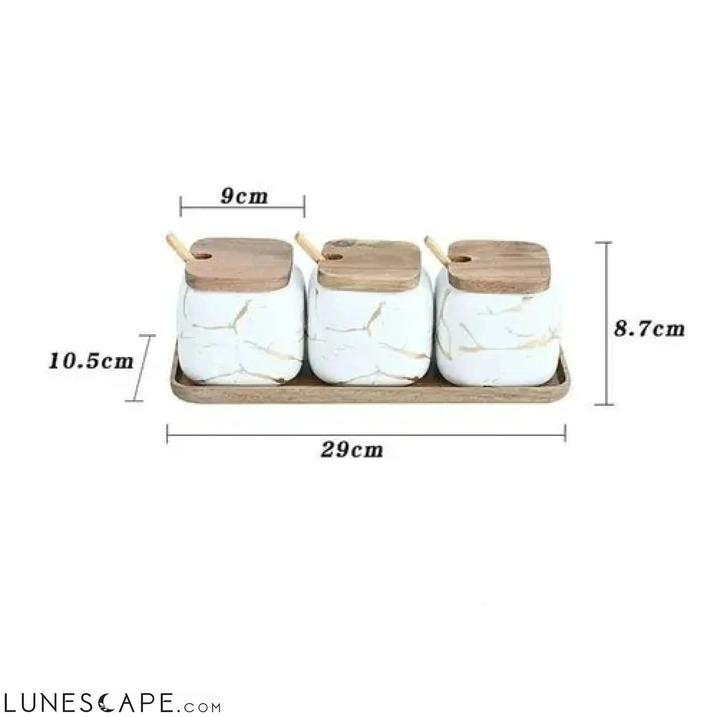 Marble Pattern Ceramic Spice Jars LUNESCAPE