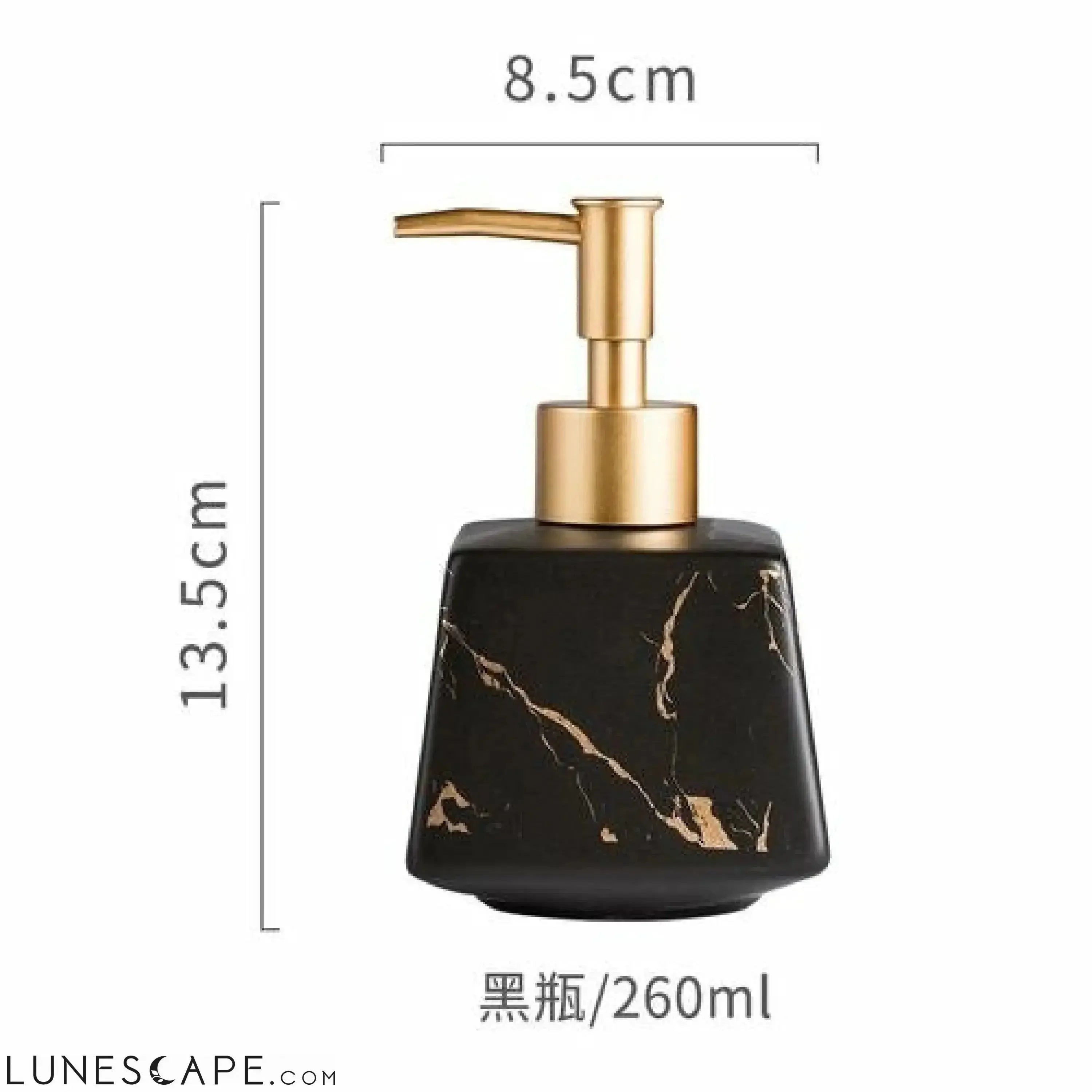 Marbled Ceramic Soap Dispenser LUNESCAPE