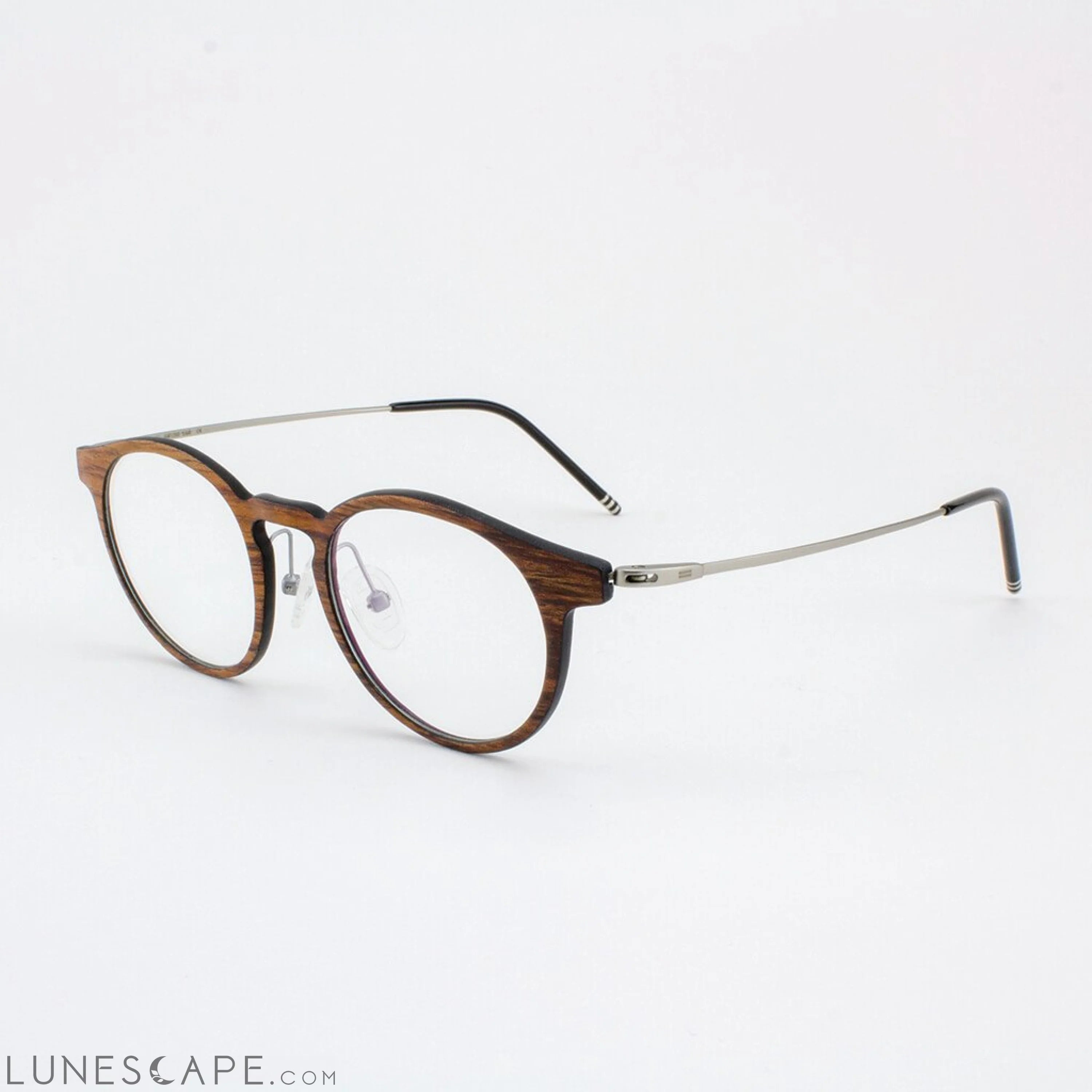 Marion - Featherlight Titanium & Wood Eyeglasses LUNESCAPE