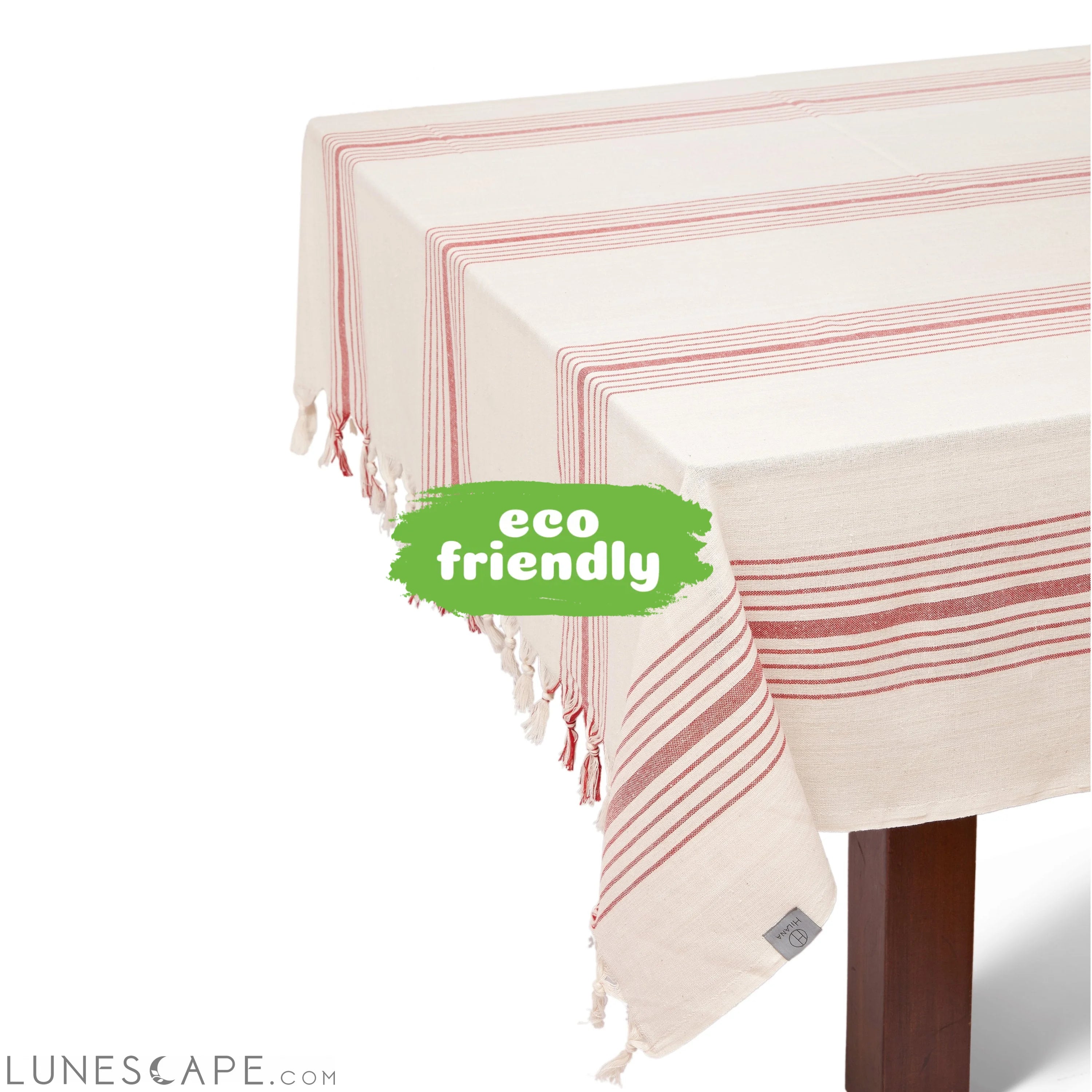 Mediterranean Style Tablecloth & Napkin Set (Red) LUNESCAPE