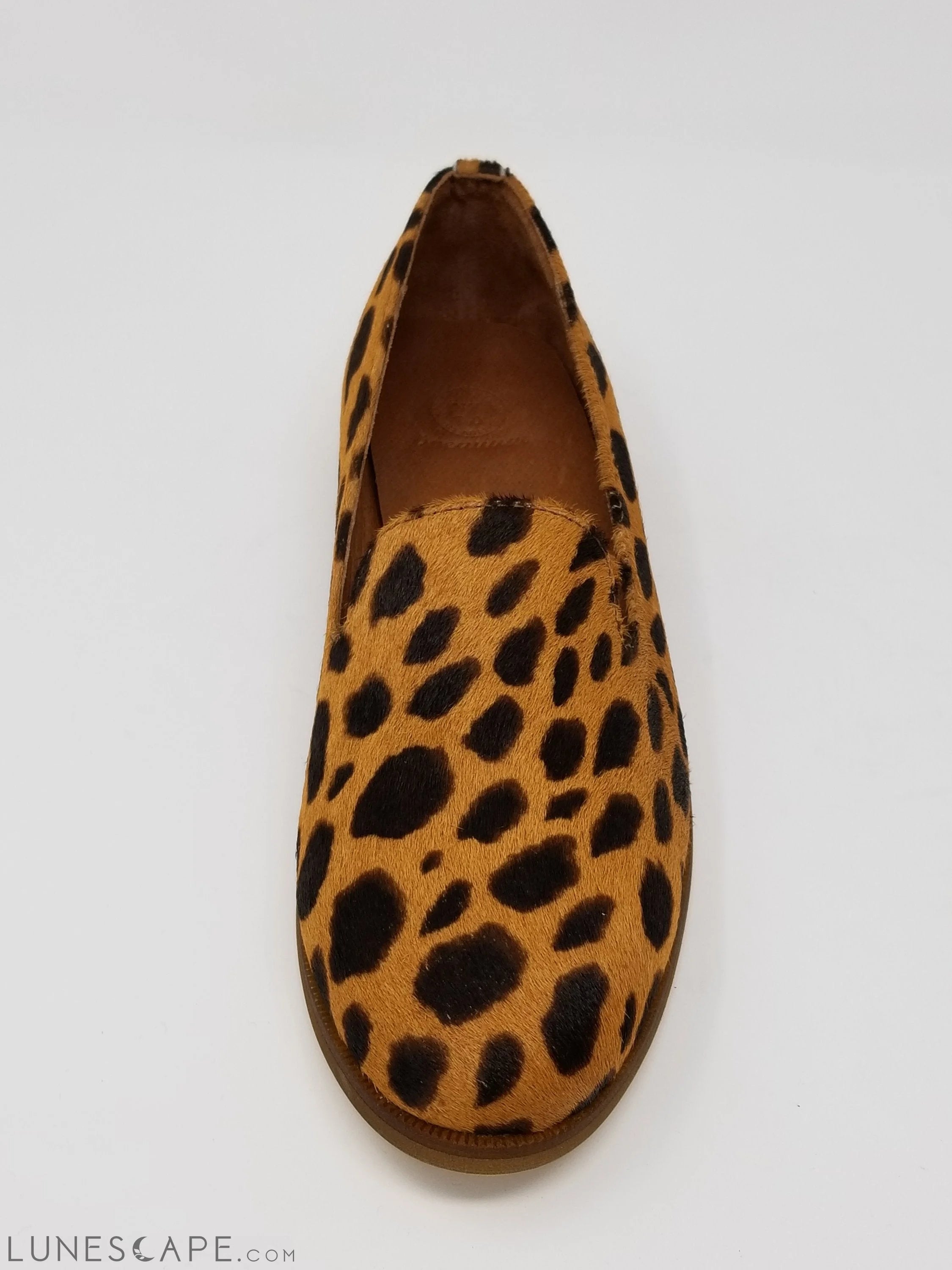 Melrose Black Pebbled Leather Wood Sole Womens Loafer LUNESCAPE