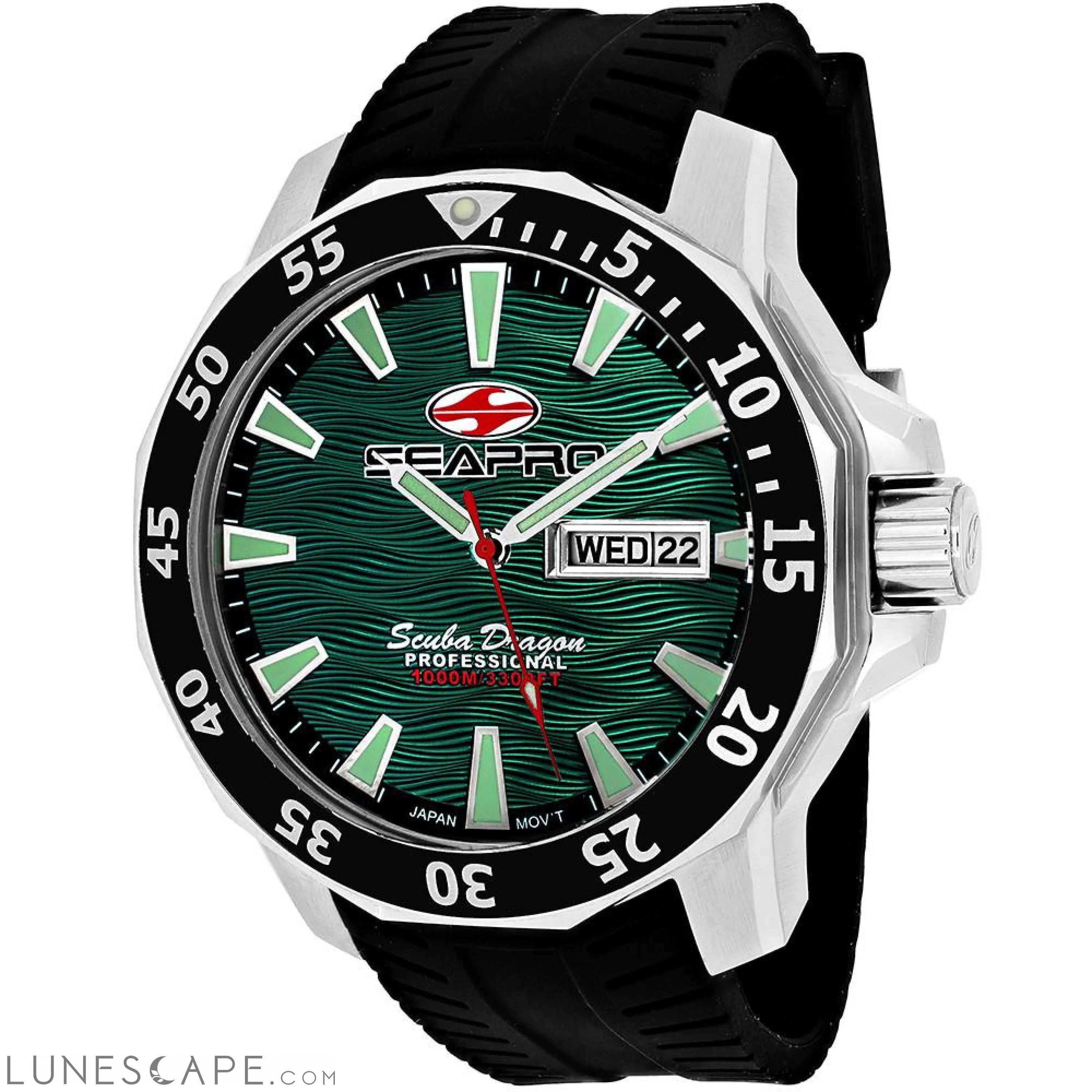 Men's 1000 Meters Scuba Dragon Diver Watch Limited Edition LUNESCAPE