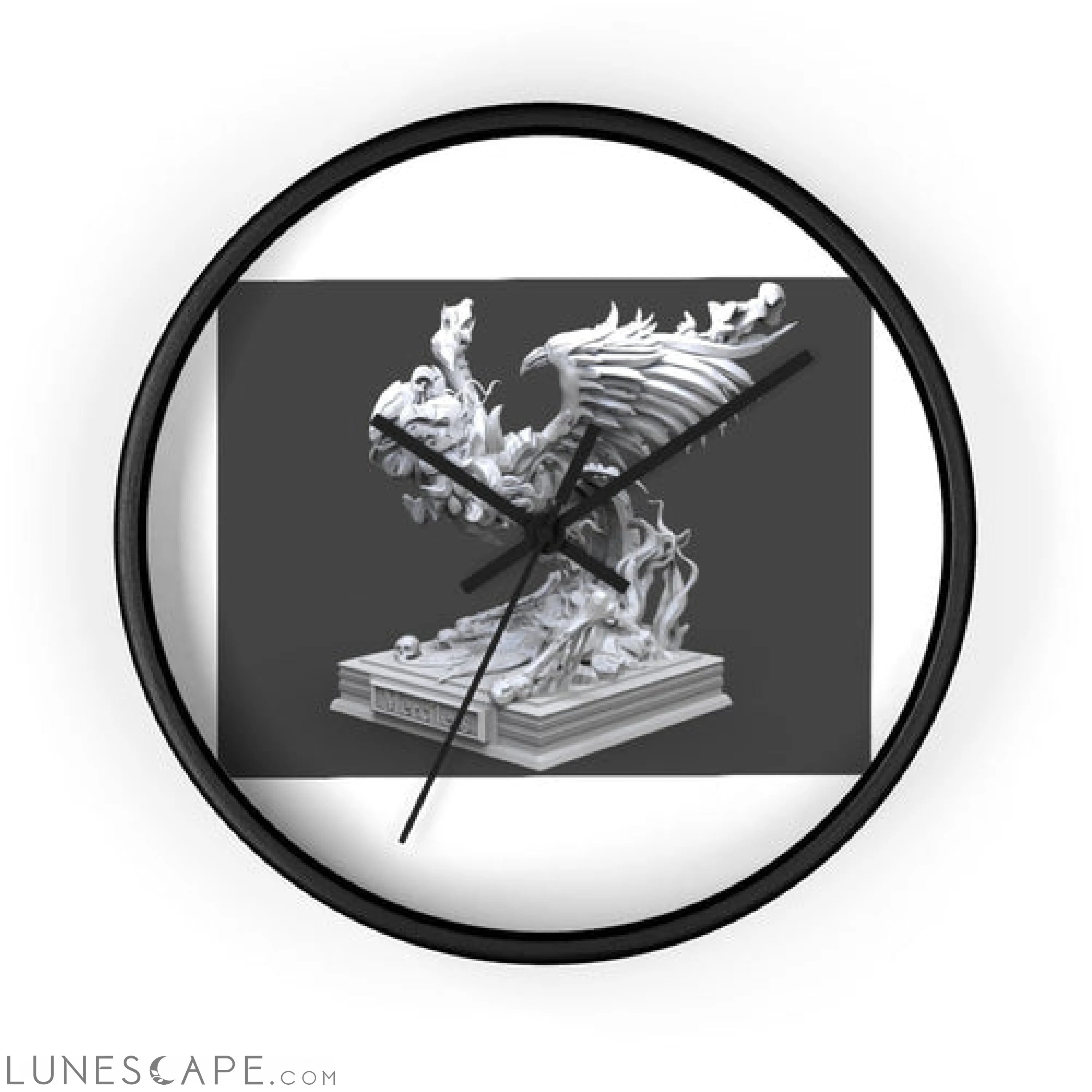 Merciless the Flaming SkyBird Wall clock LUNESCAPE