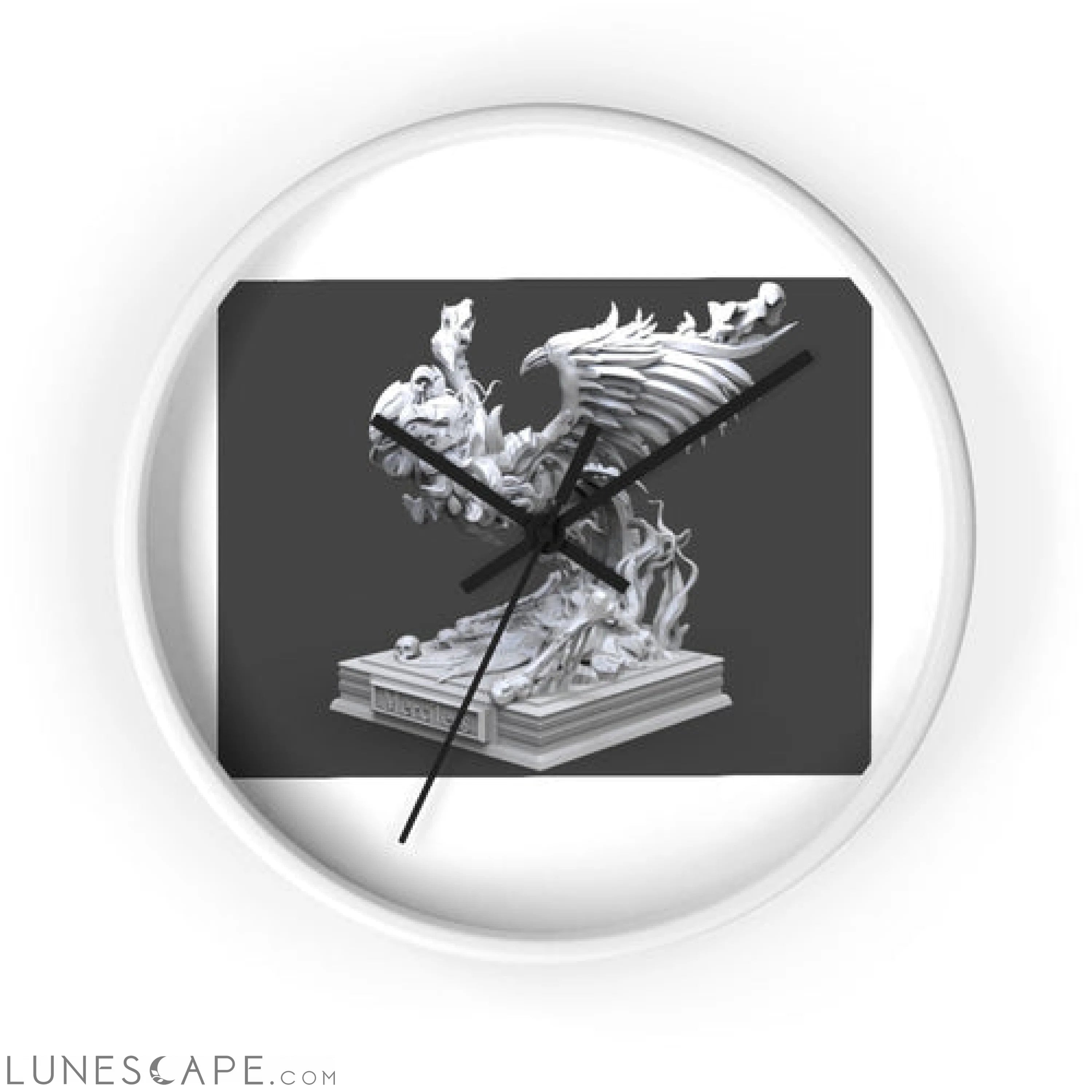 Merciless the Flaming SkyBird Wall clock LUNESCAPE