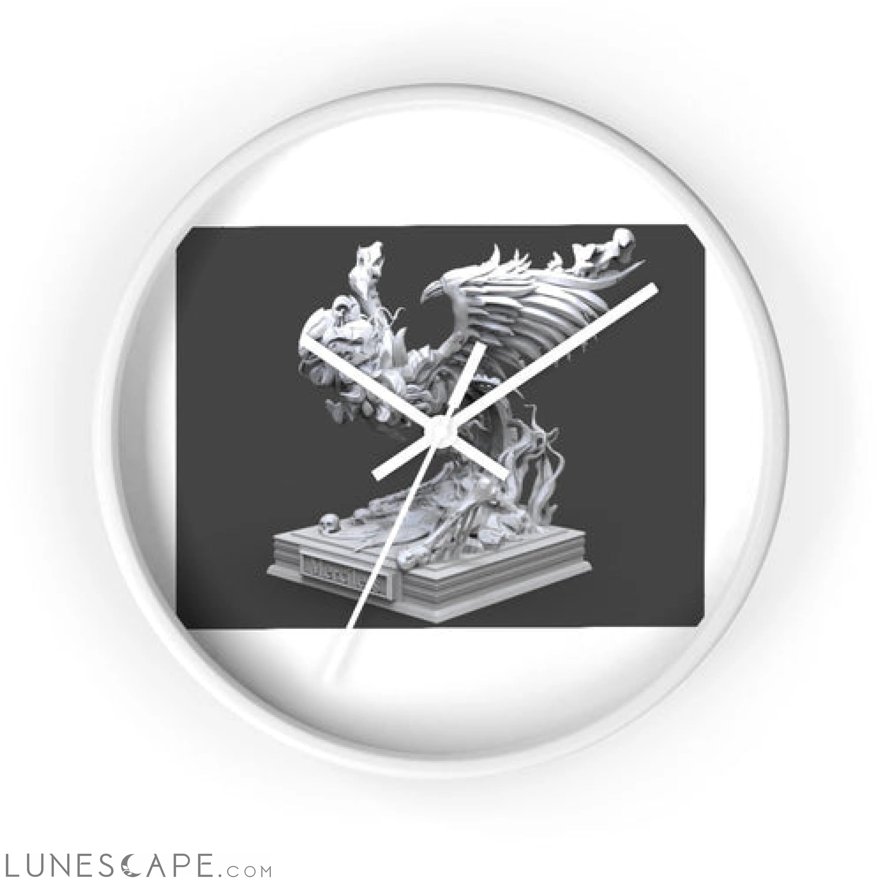 Merciless the Flaming SkyBird Wall clock LUNESCAPE