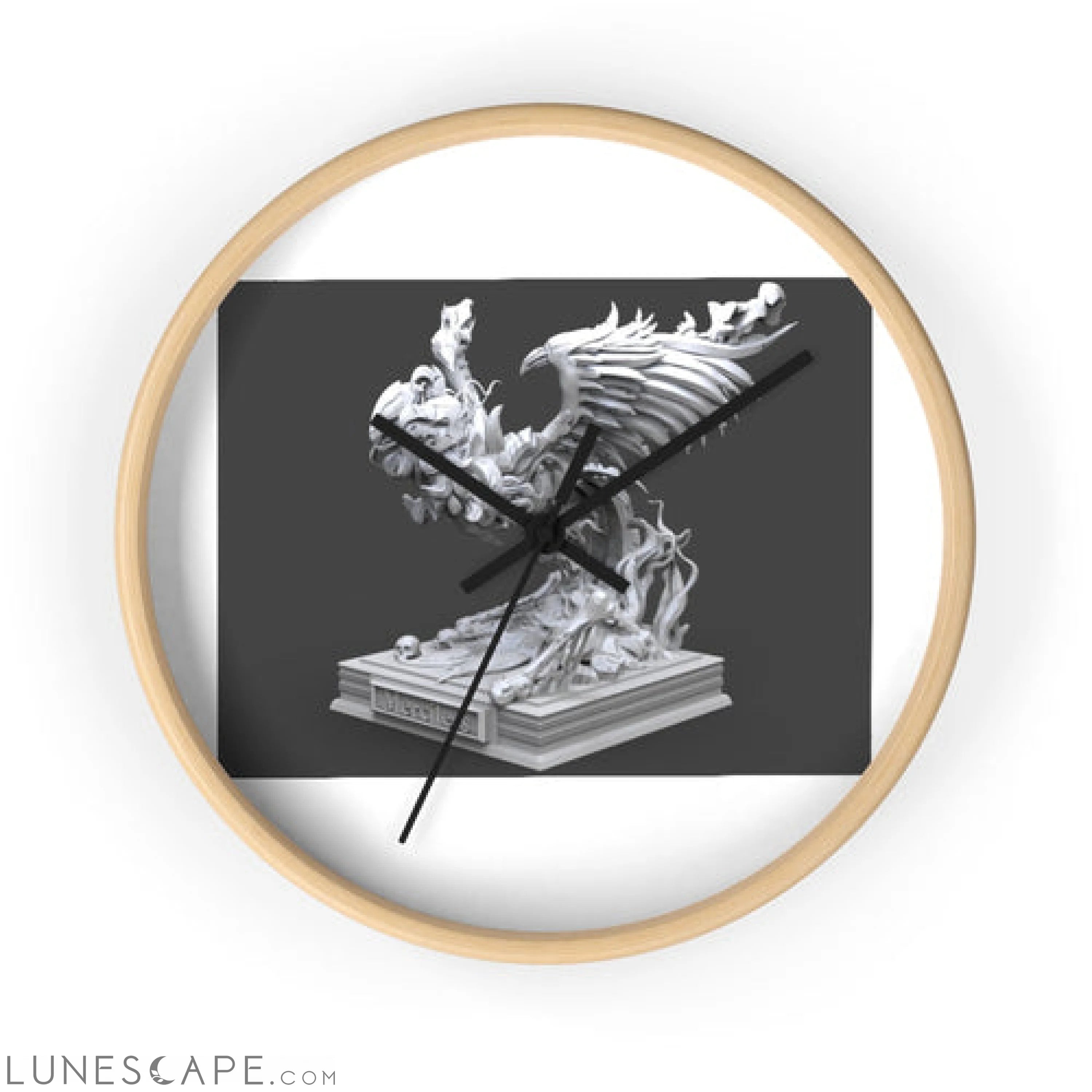Merciless the Flaming SkyBird Wall clock LUNESCAPE
