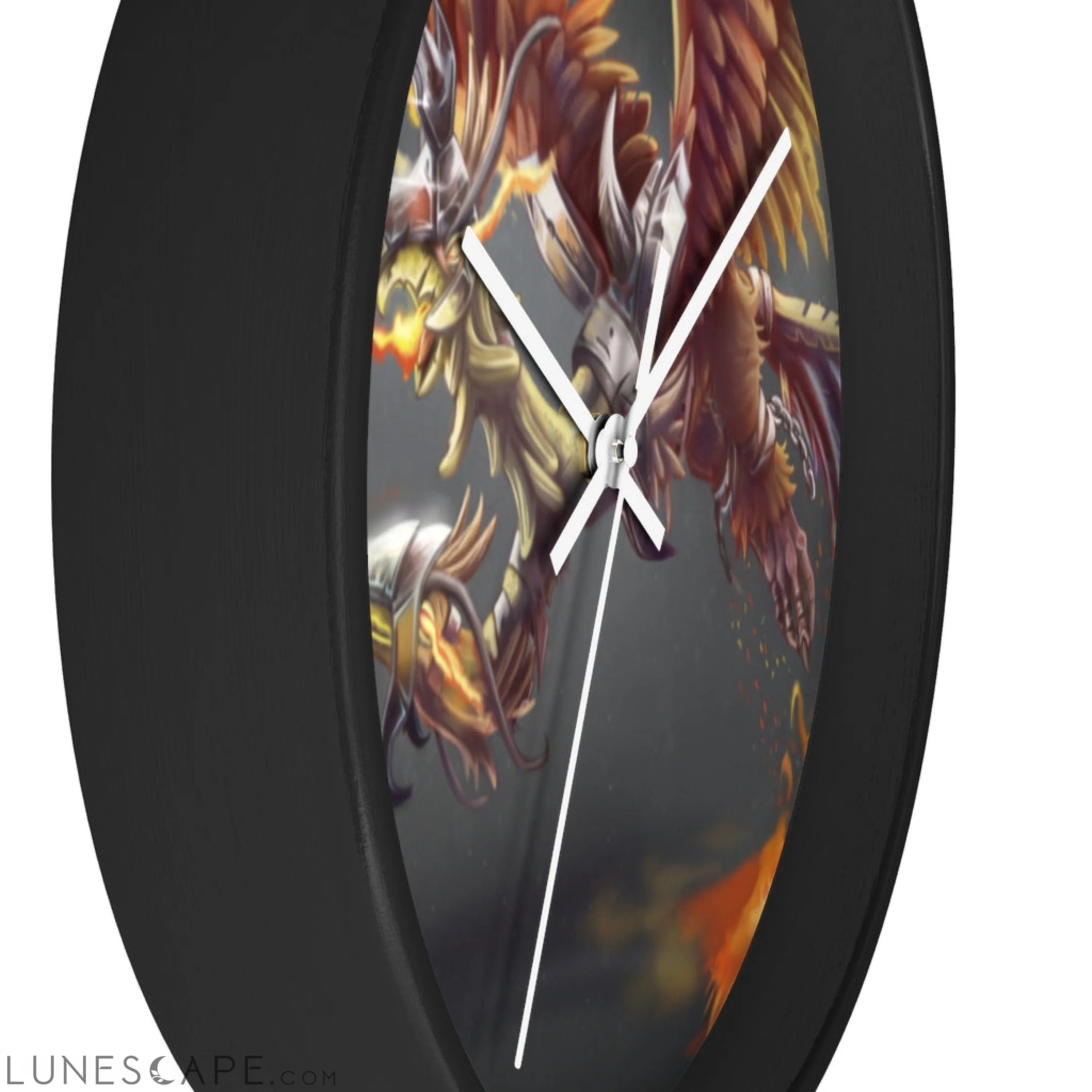 Merciless the Flaming SkyBird Wall clock LUNESCAPE