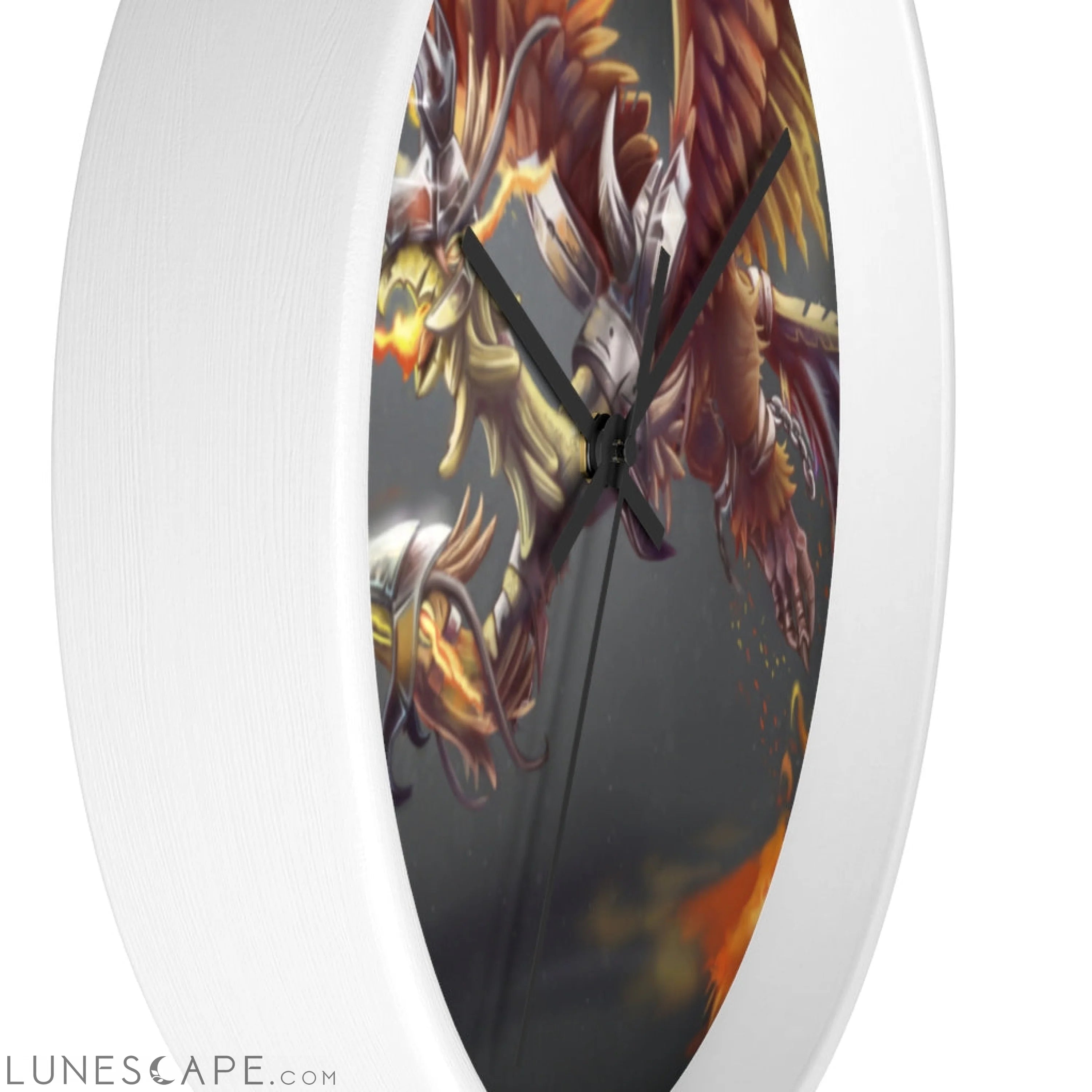 Merciless the Flaming SkyBird Wall clock LUNESCAPE