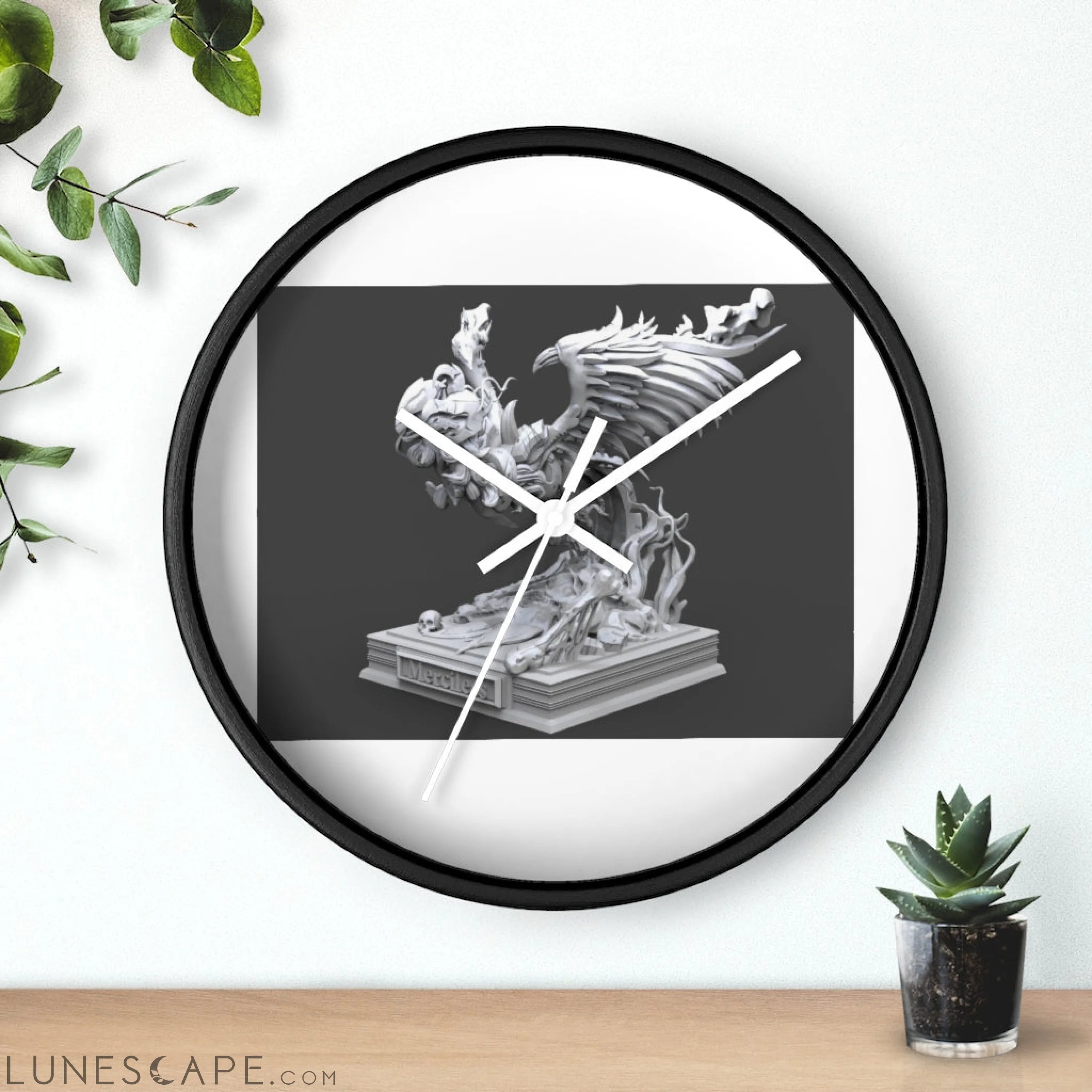 Merciless the Flaming SkyBird Wall clock LUNESCAPE