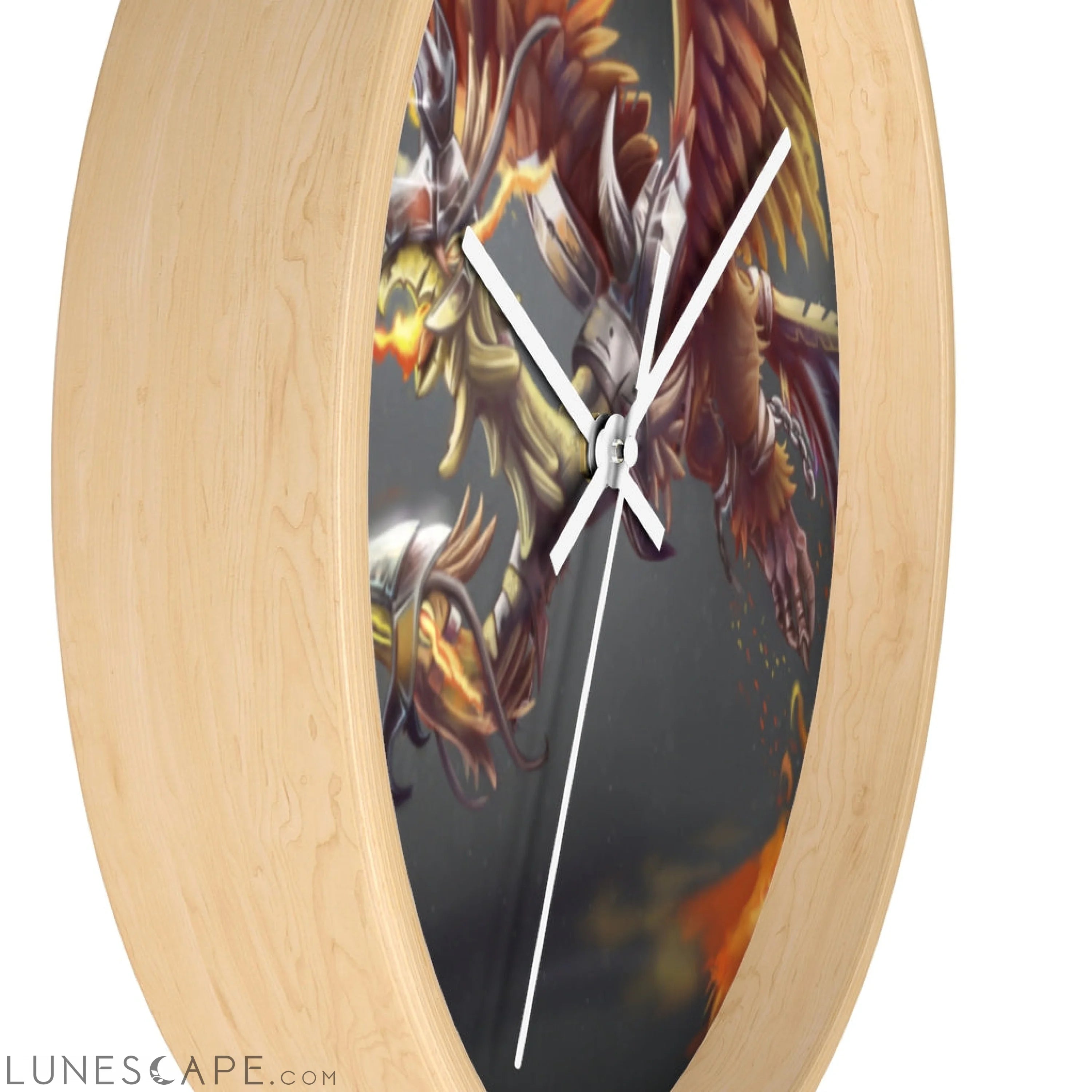 Merciless the Flaming SkyBird Wall clock LUNESCAPE