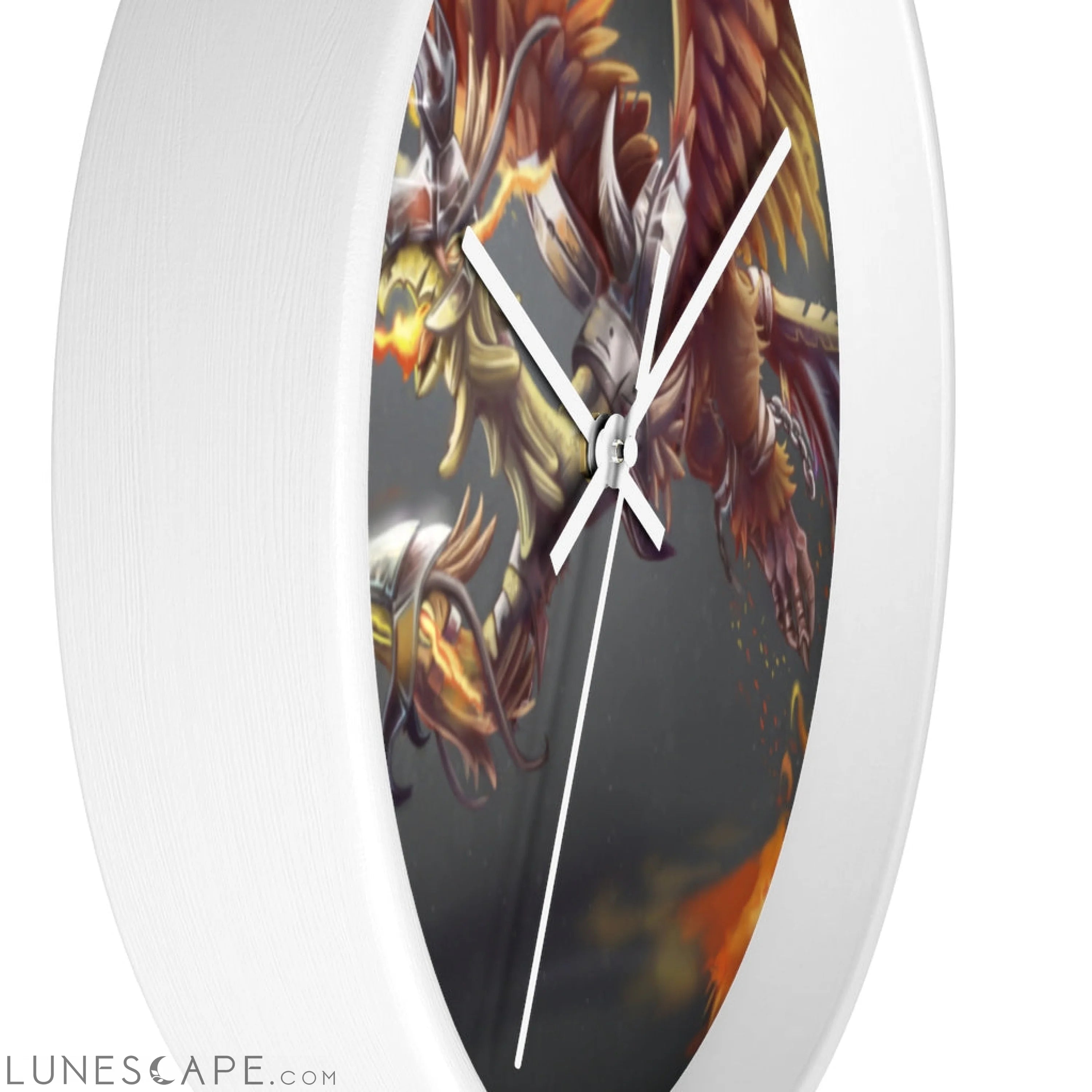 Merciless the Flaming SkyBird Wall clock LUNESCAPE