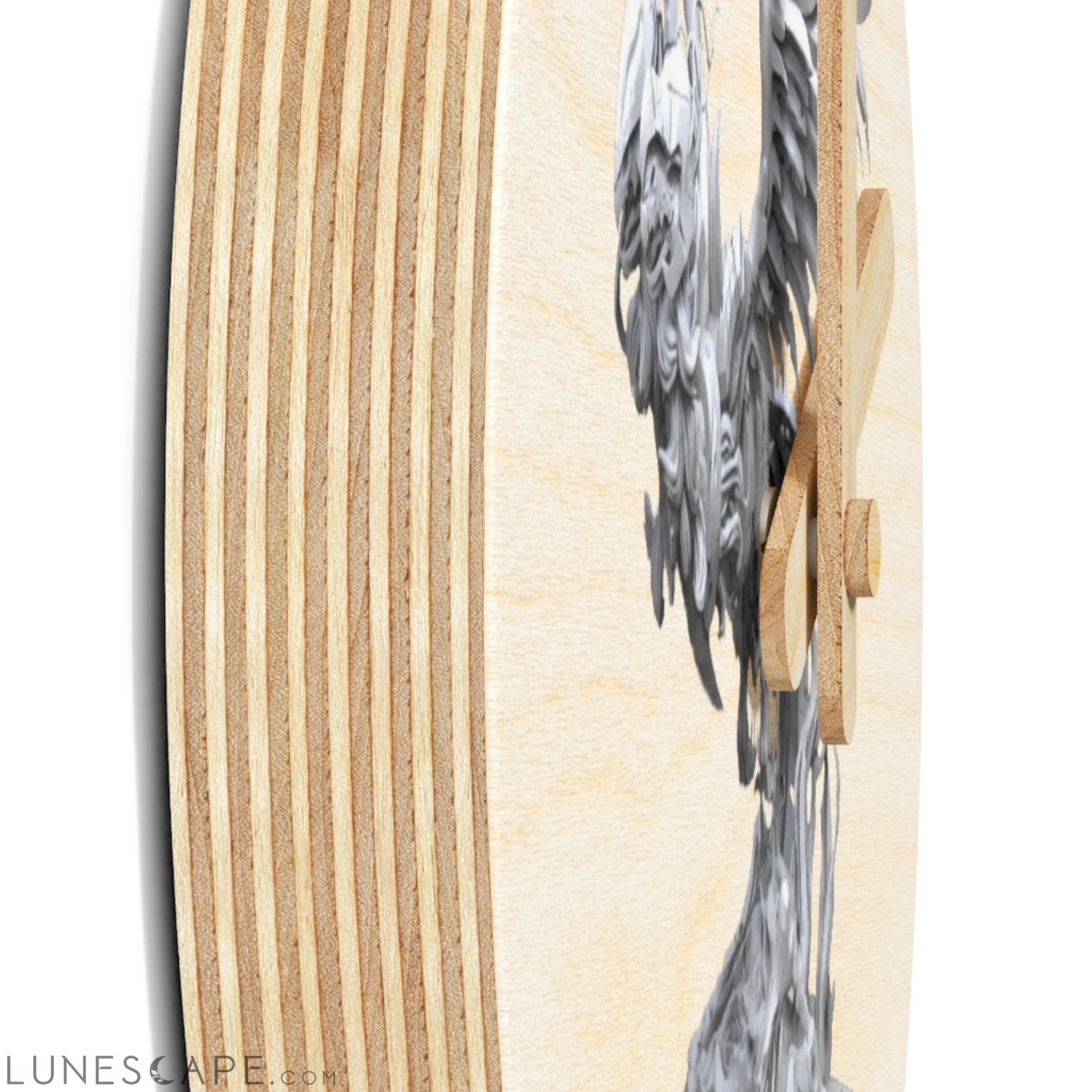 Merciless the Flaming SkyBird Wooden Wall Clock LUNESCAPE