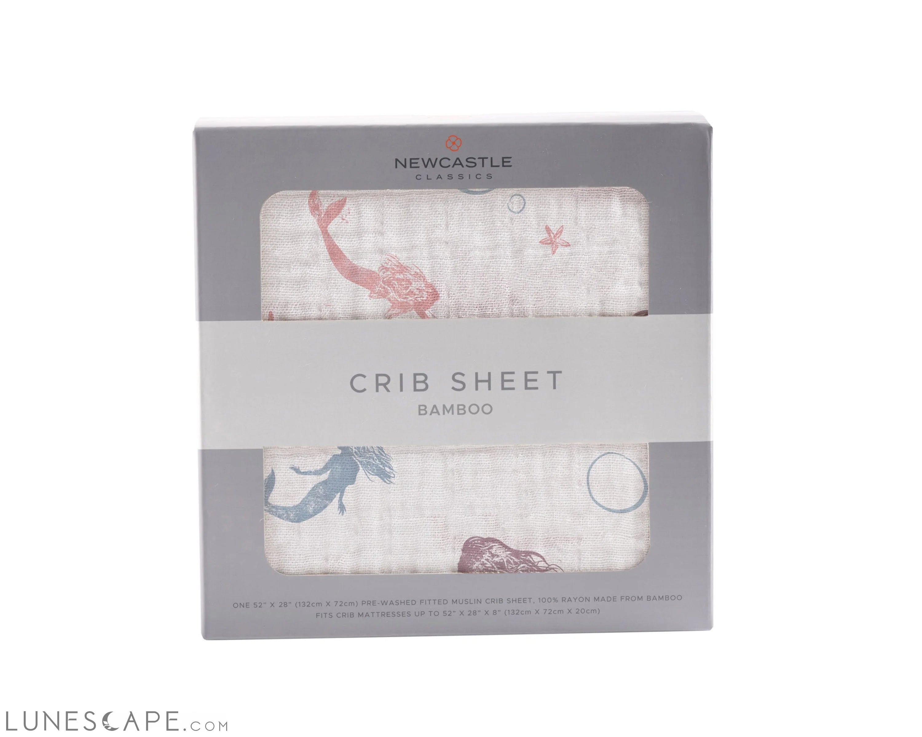 Mermaids Bamboo Muslin Crib Sheet LUNESCAPE