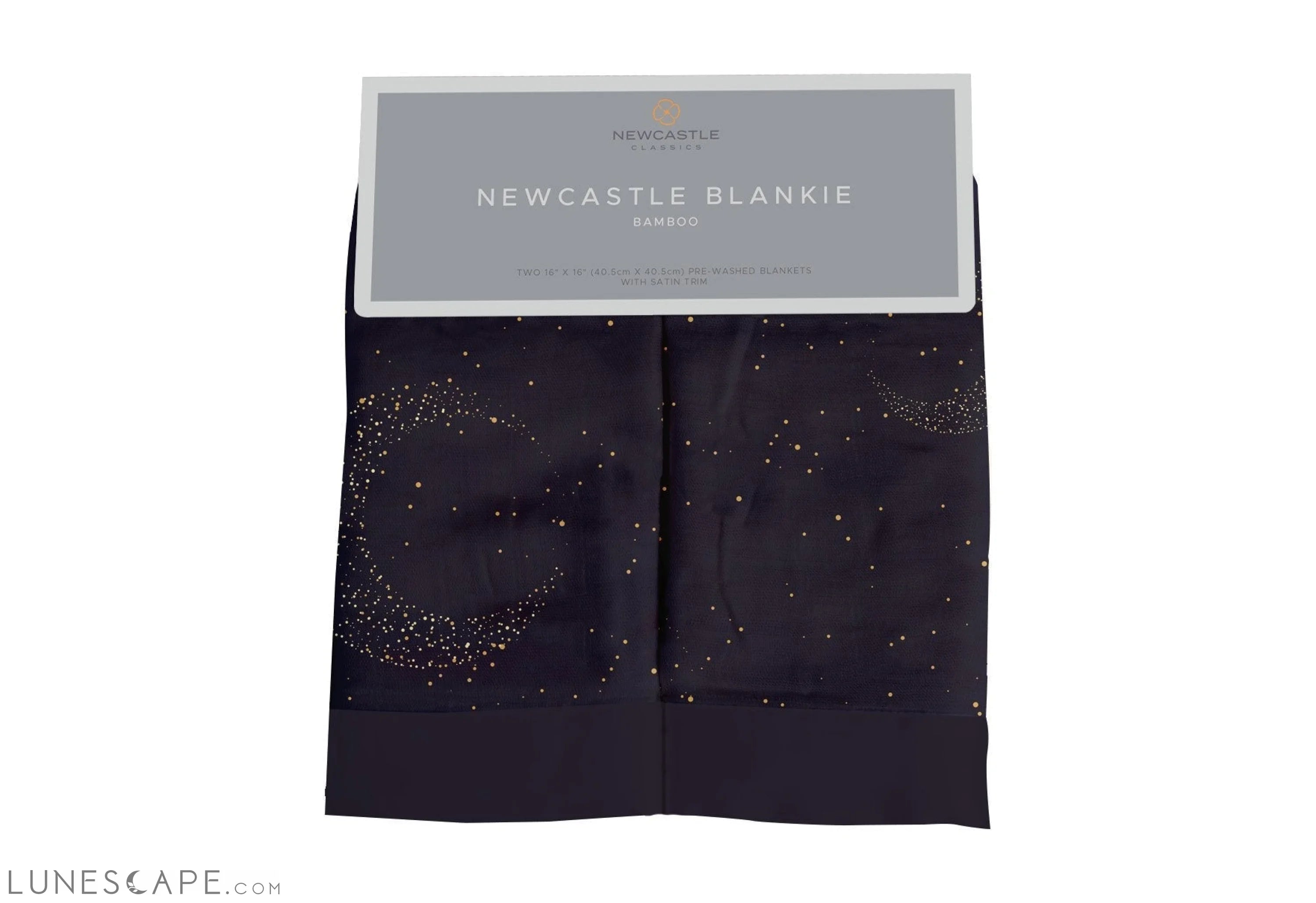 Midnight Moon Bamboo Muslin Security Baby Blankie LUNESCAPE