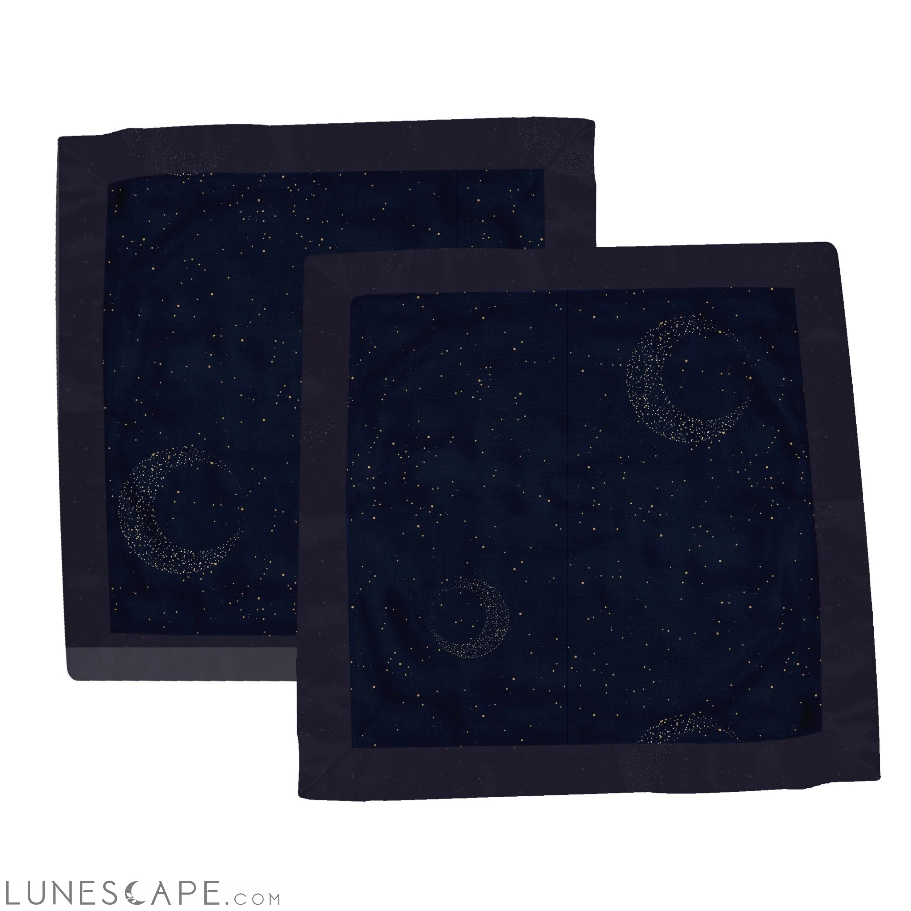 Midnight Moon Bamboo Muslin Security Baby Blankie LUNESCAPE