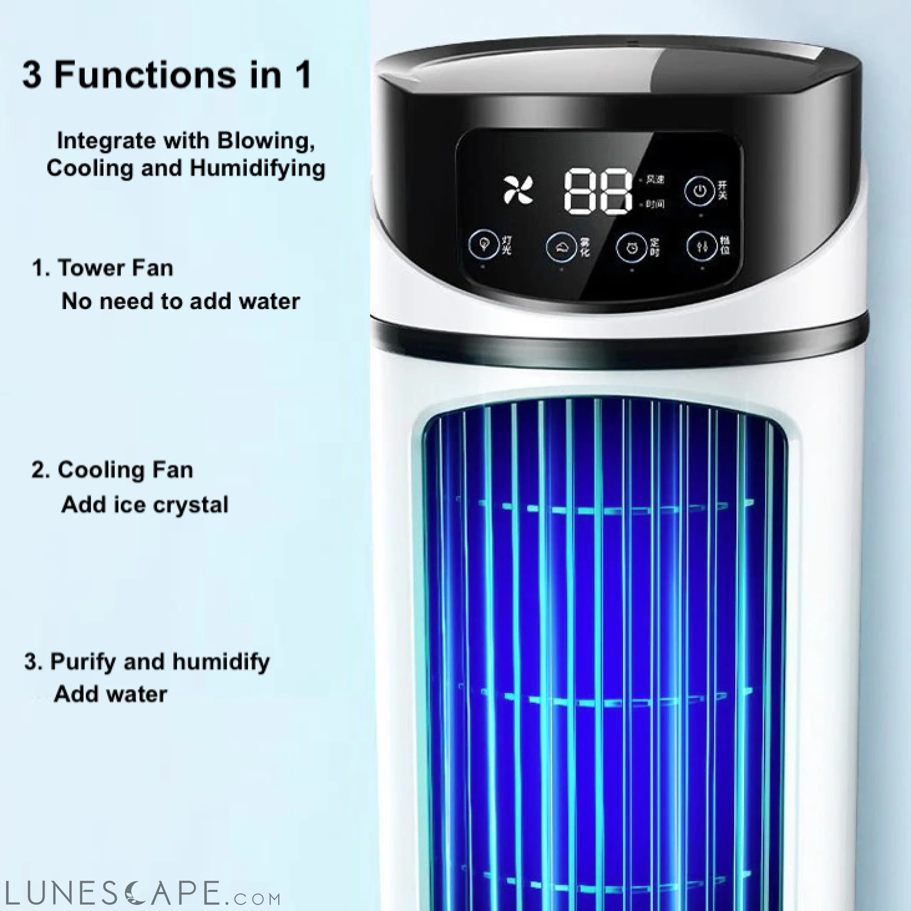 Mini Portable Water Air Cooling Fan LUNESCAPE