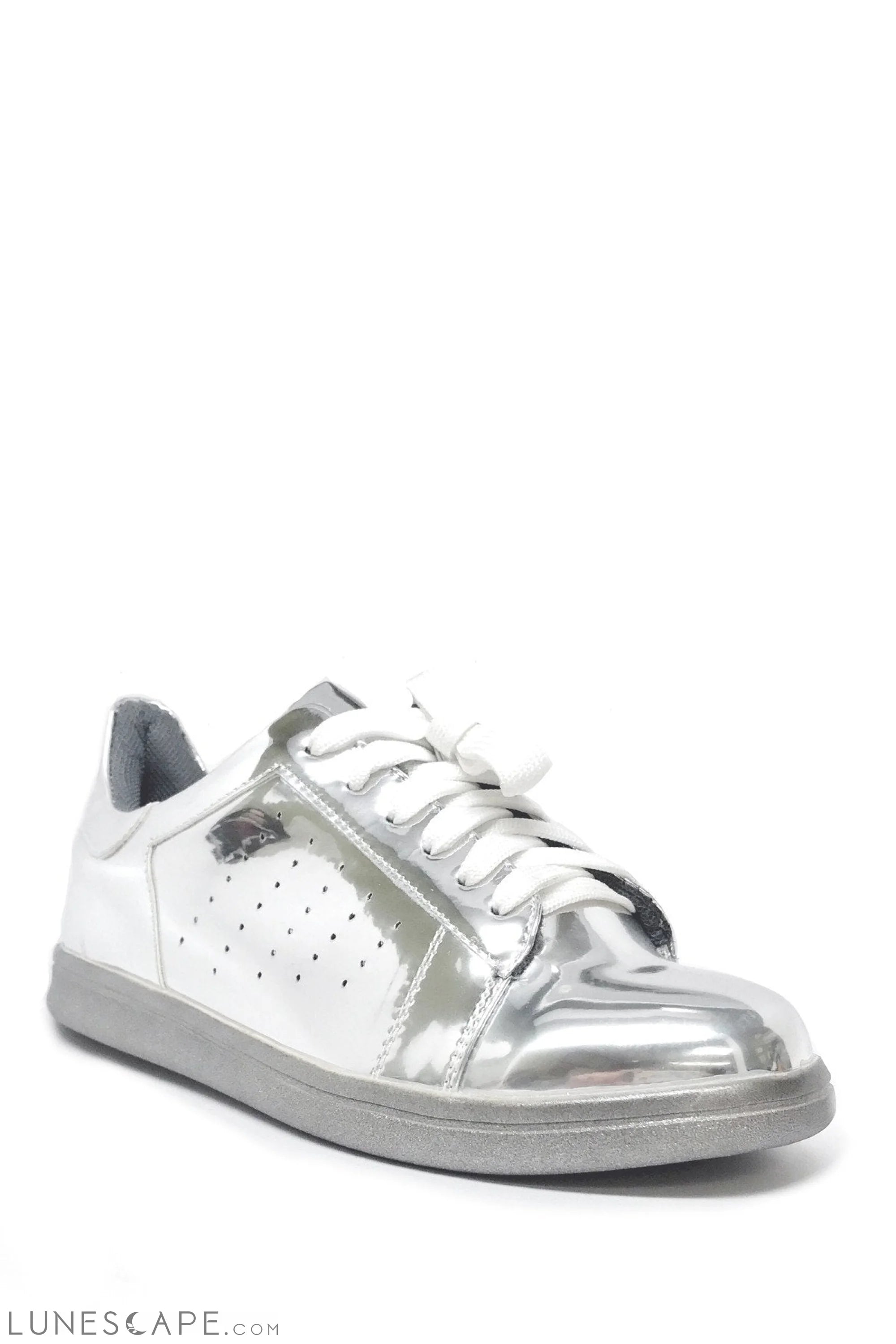 Mirrored Metallic Low-Top Sneakers LUNESCAPE
