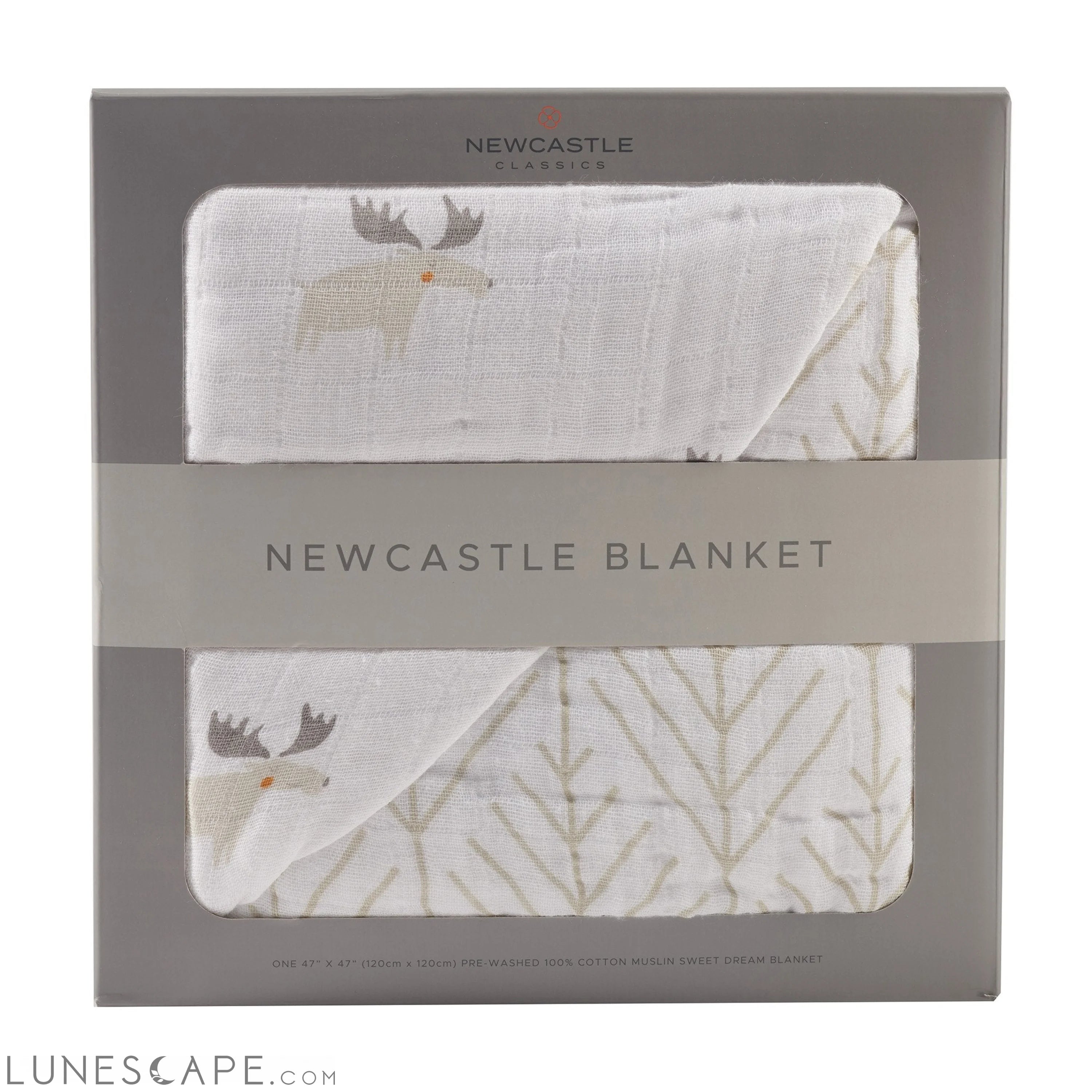 Mister Moose and Forest Arrow Cotton Muslin Newcastle Blanket LUNESCAPE