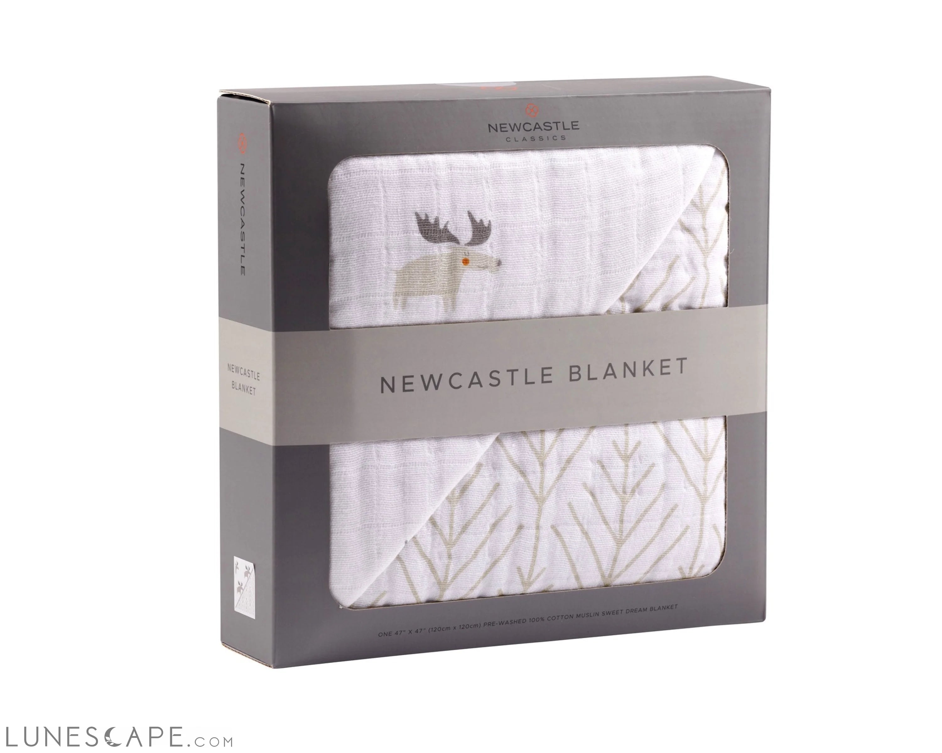 Mister Moose and Forest Arrow Cotton Muslin Newcastle Blanket LUNESCAPE