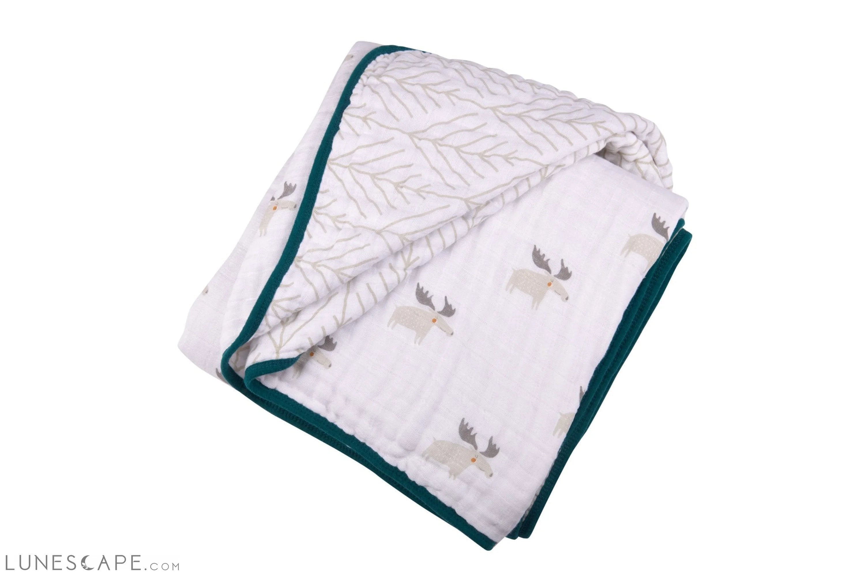 Mister Moose and Forest Arrow Cotton Muslin Newcastle Blanket LUNESCAPE