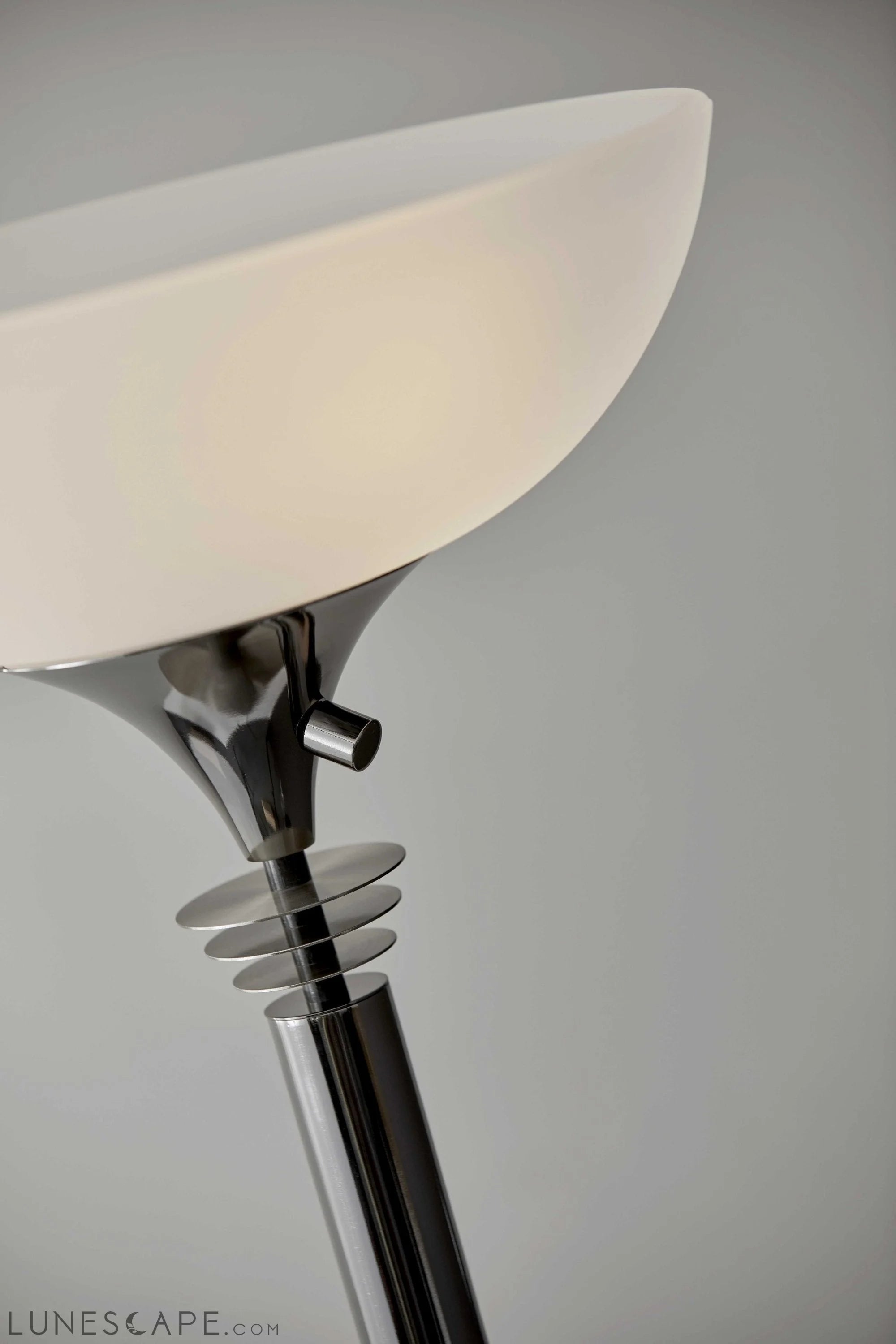 Modern Black Nickel Thick Pole Torchiere Floor Lamp LUNESCAPE