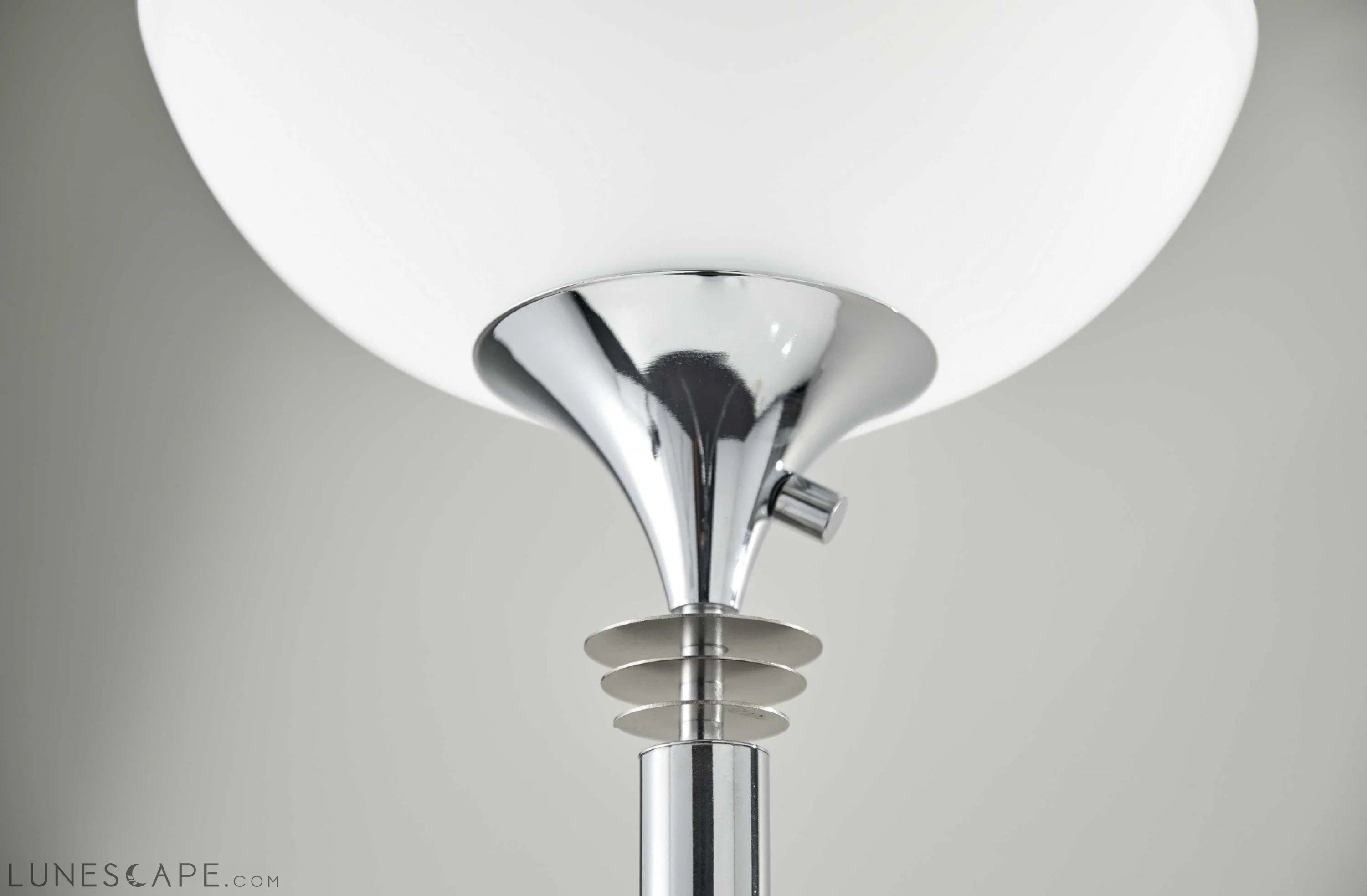 Modern Black Nickel Thick Pole Torchiere Floor Lamp LUNESCAPE