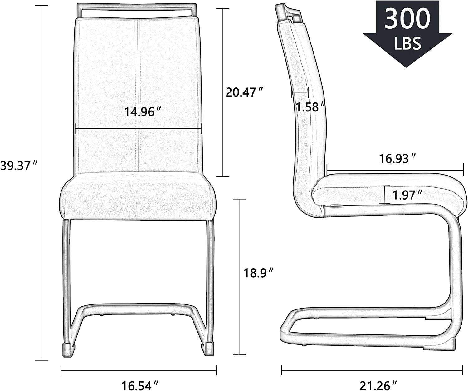 Modern Dining Chairs Set of 4 Side Dining Room Chairs Gold Legs LUNESCAPE