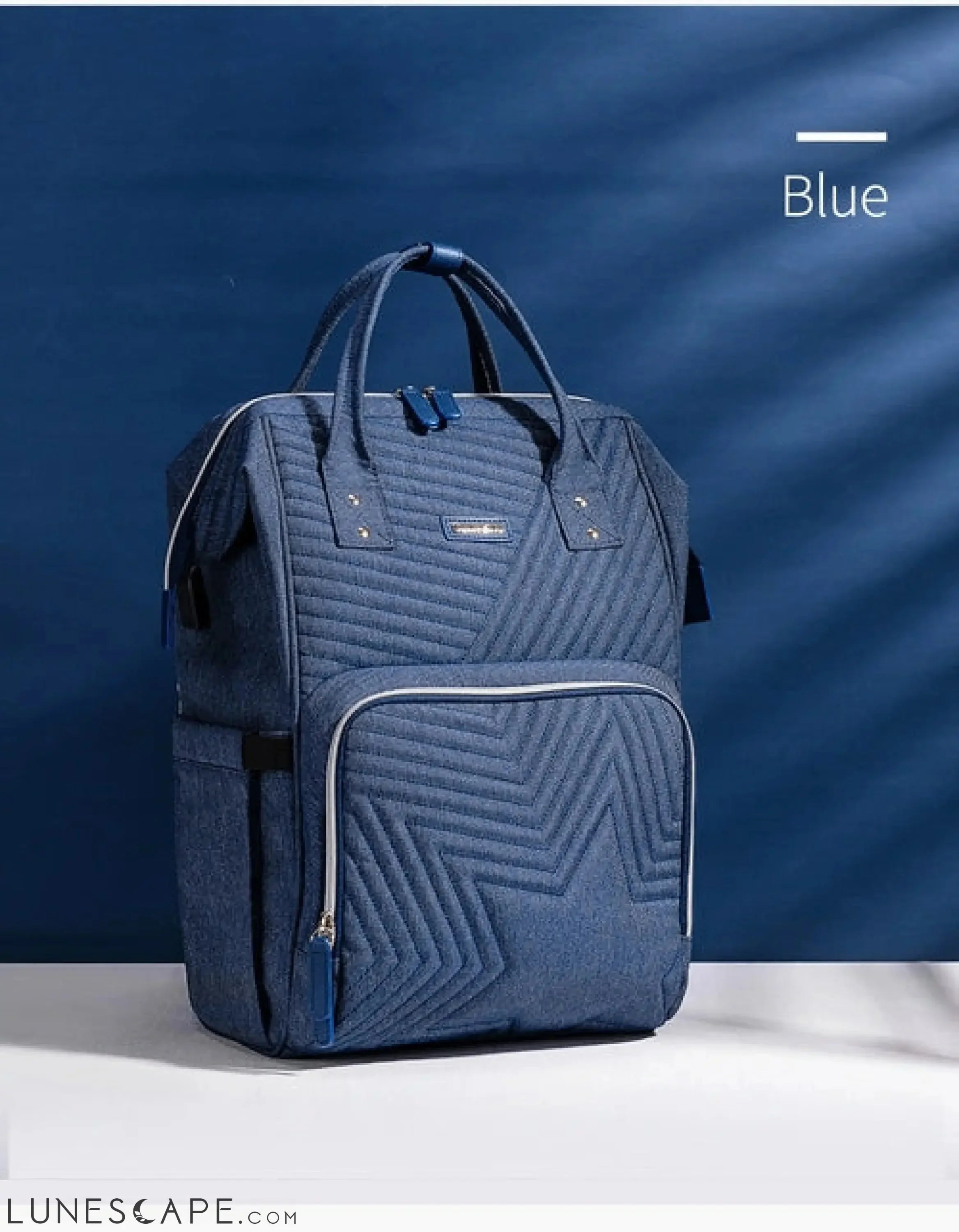 Modern Quilted Diaper Bag Backpack LUNESCAPE