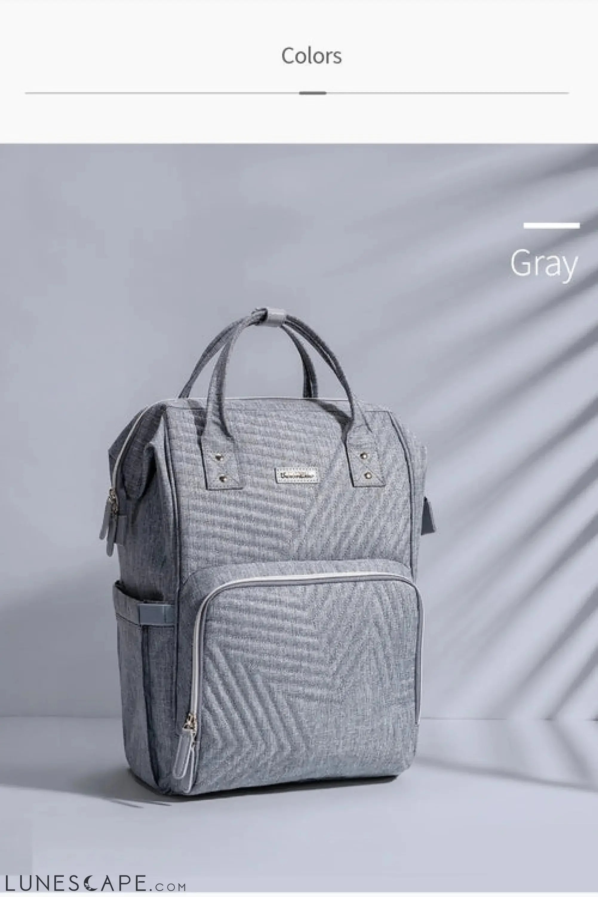 Modern Quilted Diaper Bag Backpack LUNESCAPE