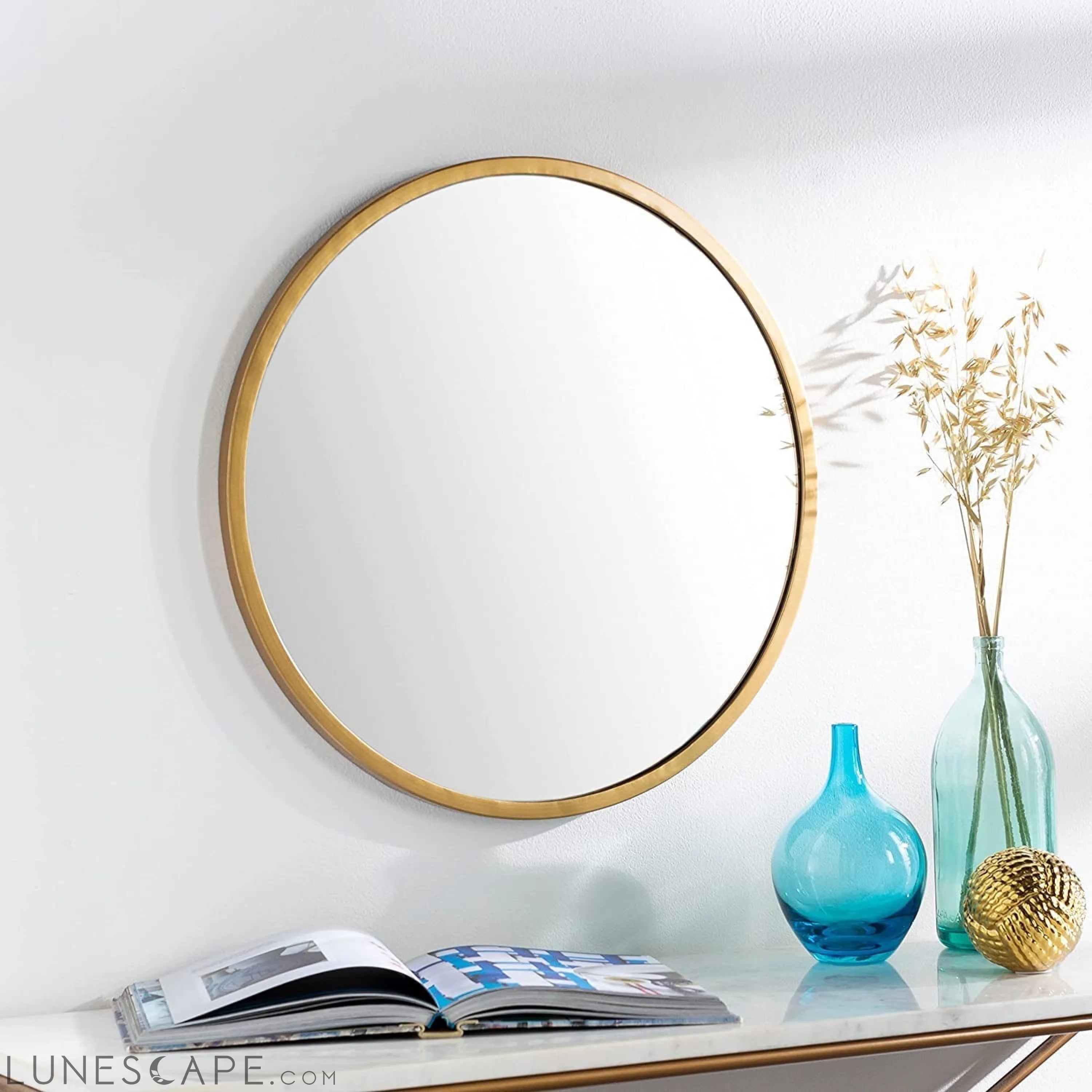 Modern round Living Room Wall Mirror LUNESCAPE