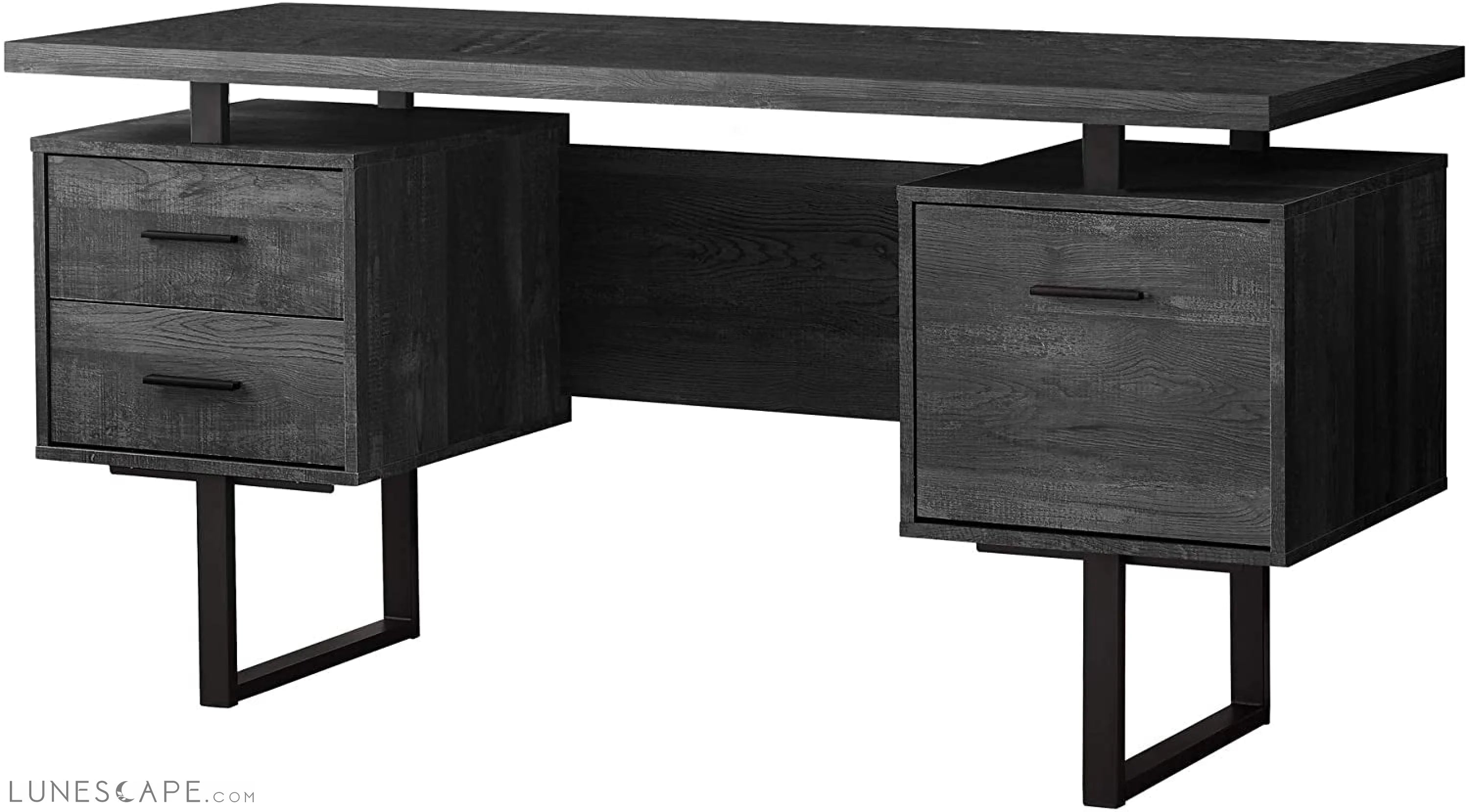 Modern White Desk for Small Spaces - Flexible & Affordable LUNESCAPE