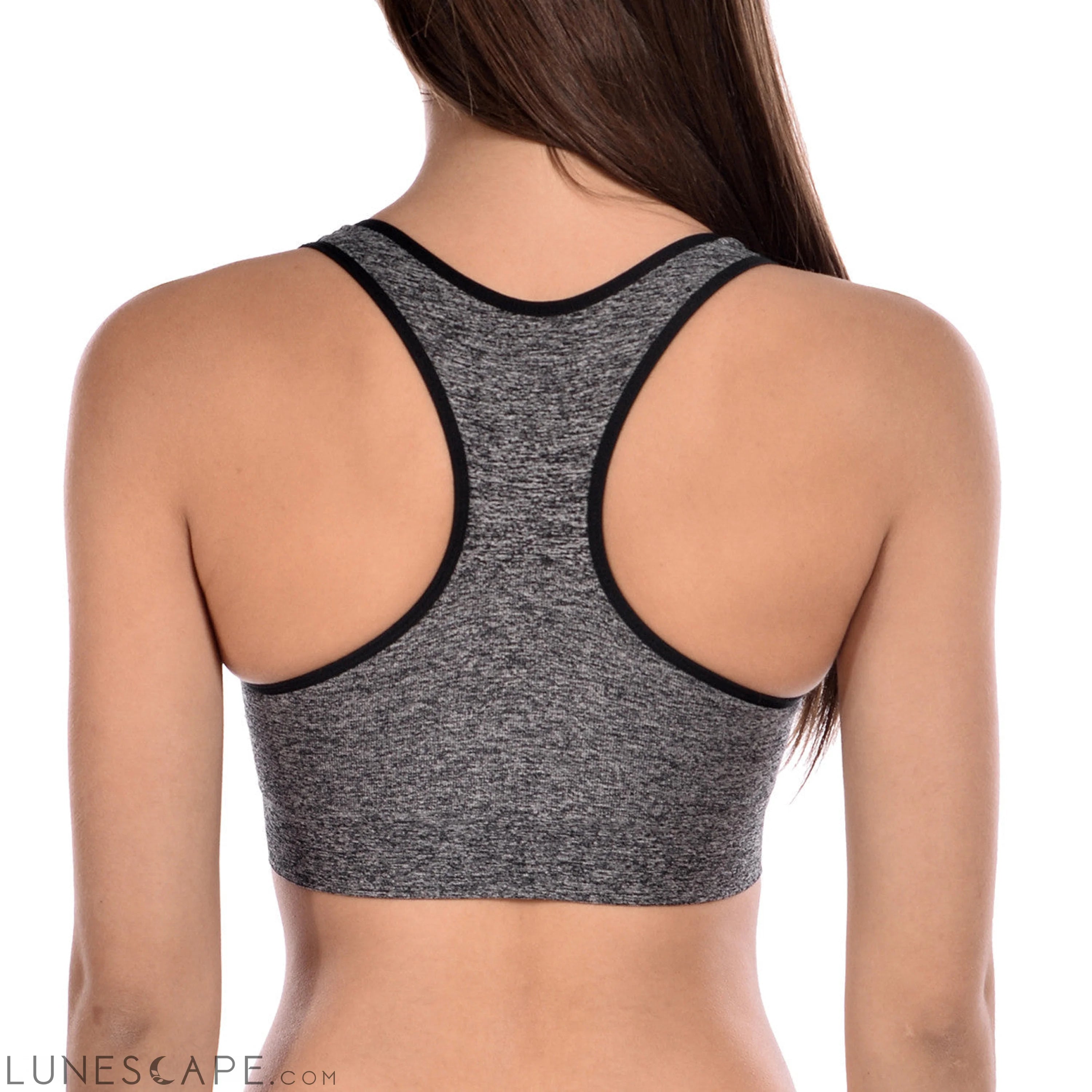 Most Comfortable Racerback Bra 2 Pack Black and White LUNESCAPE